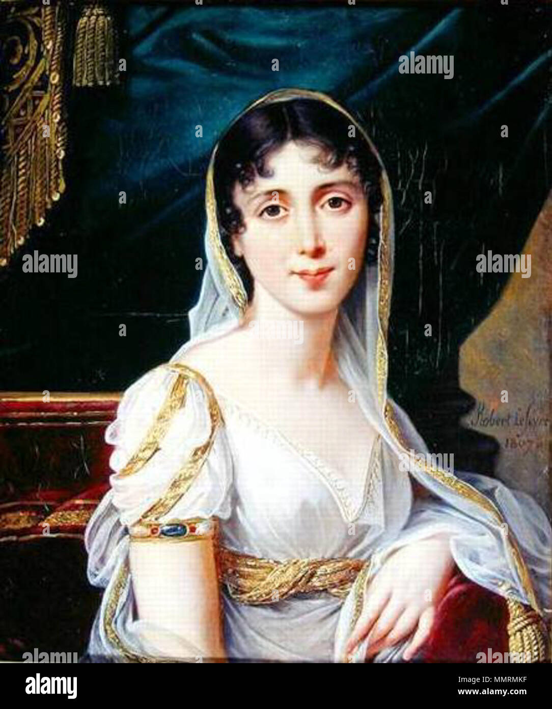 Ritratto di Désirée Clary. 1807. D-sir-e-Clary-Queen-di-Charles-XIV-John-di-Svezia e Norvegia-re e regine-8107631-450-534 Foto Stock