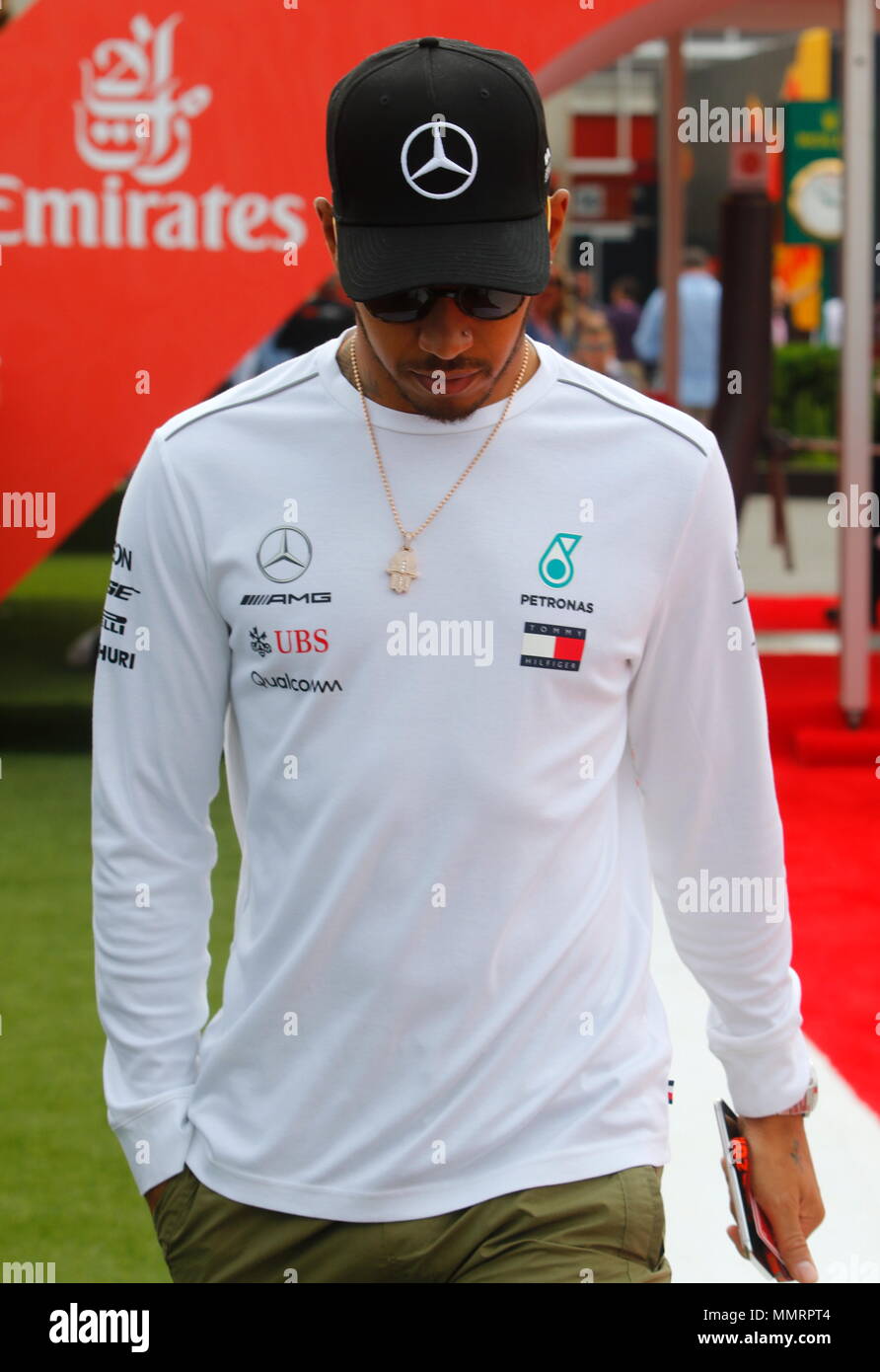 12.05.2018.Lewis Hamilton (GBR) Mercedes AMG Petronas Motorsport al Campionato del Mondo di Formula Uno, Spanish Grand Prix, qualifica, Barcellona, Spagna Foto Stock