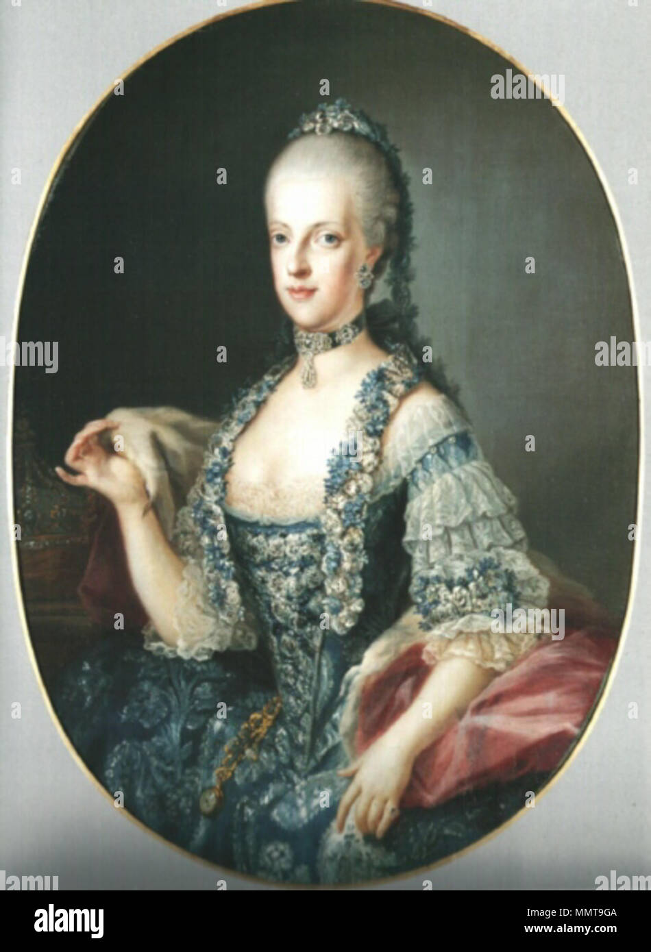 . Ritratto di Maria Carolina d'Austria (1752-1814) . Il XVIII secolo. Maria Karolina d'Austria Regina Foto Stock