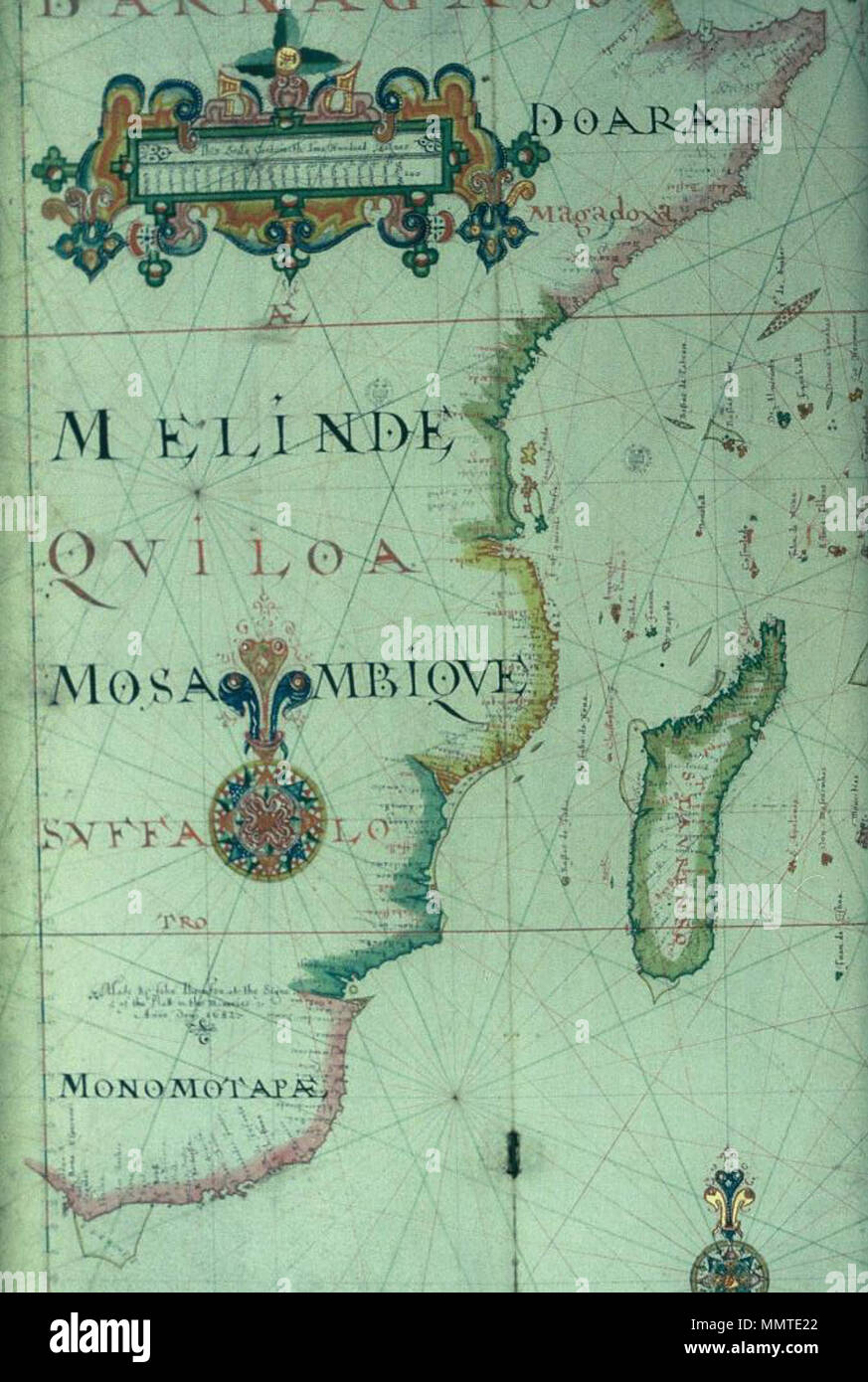 . Grafico Portolan dell'Oceano Indiano. Montati su schede a cerniera. [La seconda parte della navigazione orientali, da John Thornton, 1682: l'Oceano Indiano a sud dell India, Siam e Sumatra]. 1682. Librerie di Bodleian, la seconda parte della navigazione orientali, da John Thornton, 1682-'Oceano Indiano a sud dell India, Siam e Sumatra Foto Stock