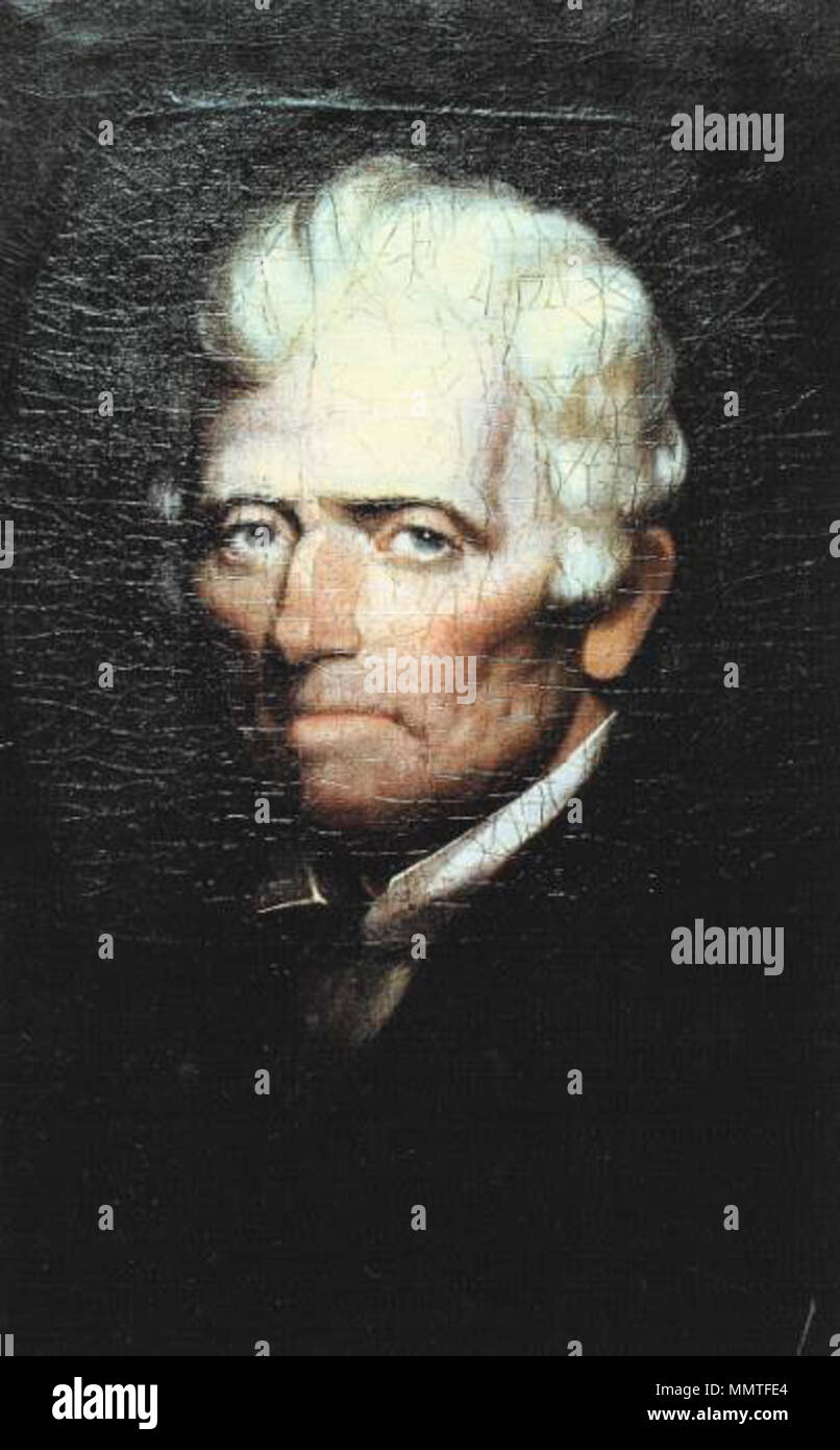 . Daniel Boone . 1820. Chester Harding (1792-1866) nomi alternativi Chester (Charles) Harding; Charles Harding; Harding Descrizione pittore americano Data di nascita e morte 1 Settembre 1792 1 aprile 1865 Luogo di nascita e morte Conway Boston competente controllo : Q5093586 VIAF:?ISNI 22997840:?0000 0000 6680 9671 ULAN:?500031083 LCCN:?n85015083 GND:?121457036 WorldCat Boone da Harding Foto Stock