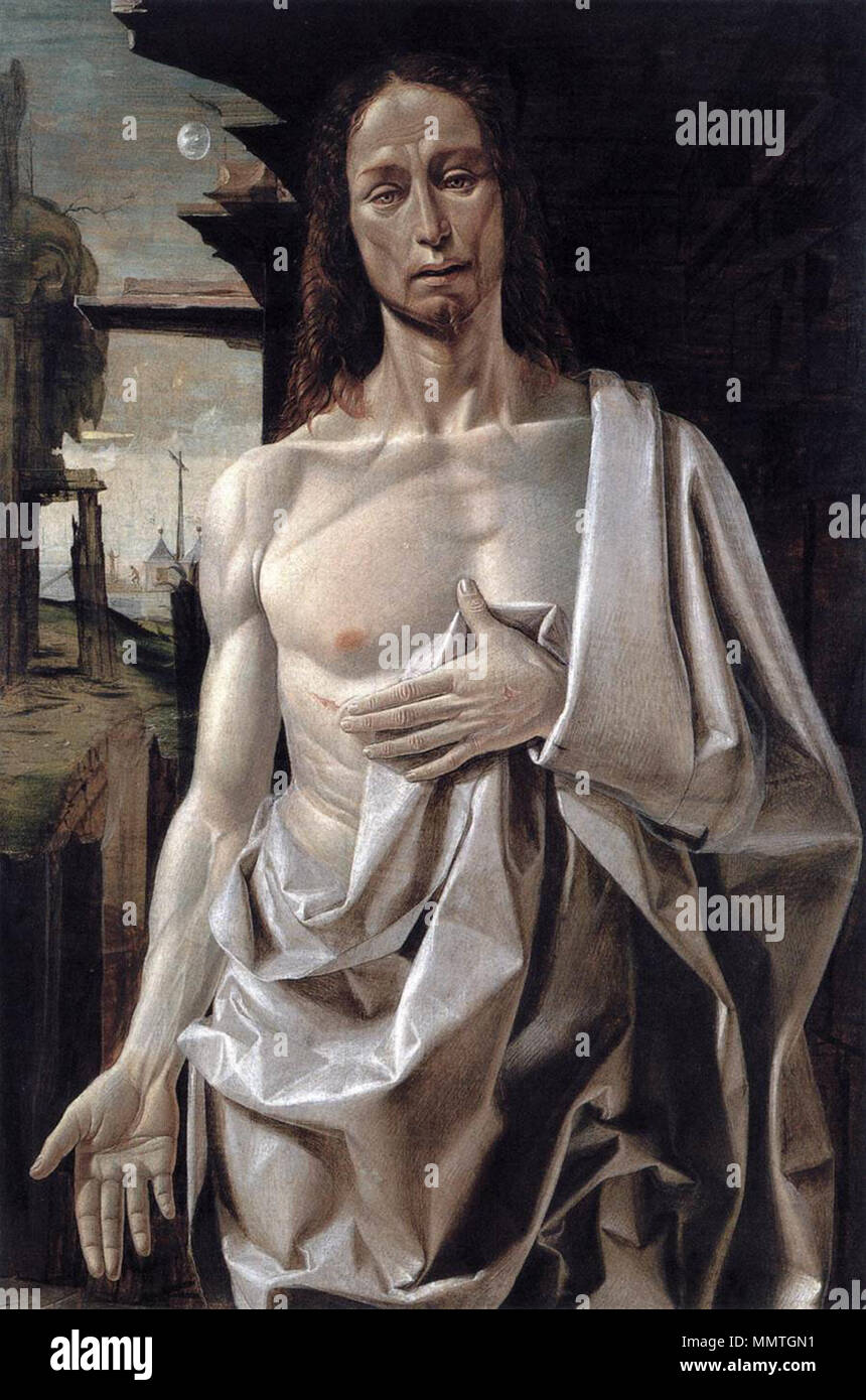 Inglese: il Cristo risorto . circa 1490. Bramantino, Cristo dolente Foto Stock