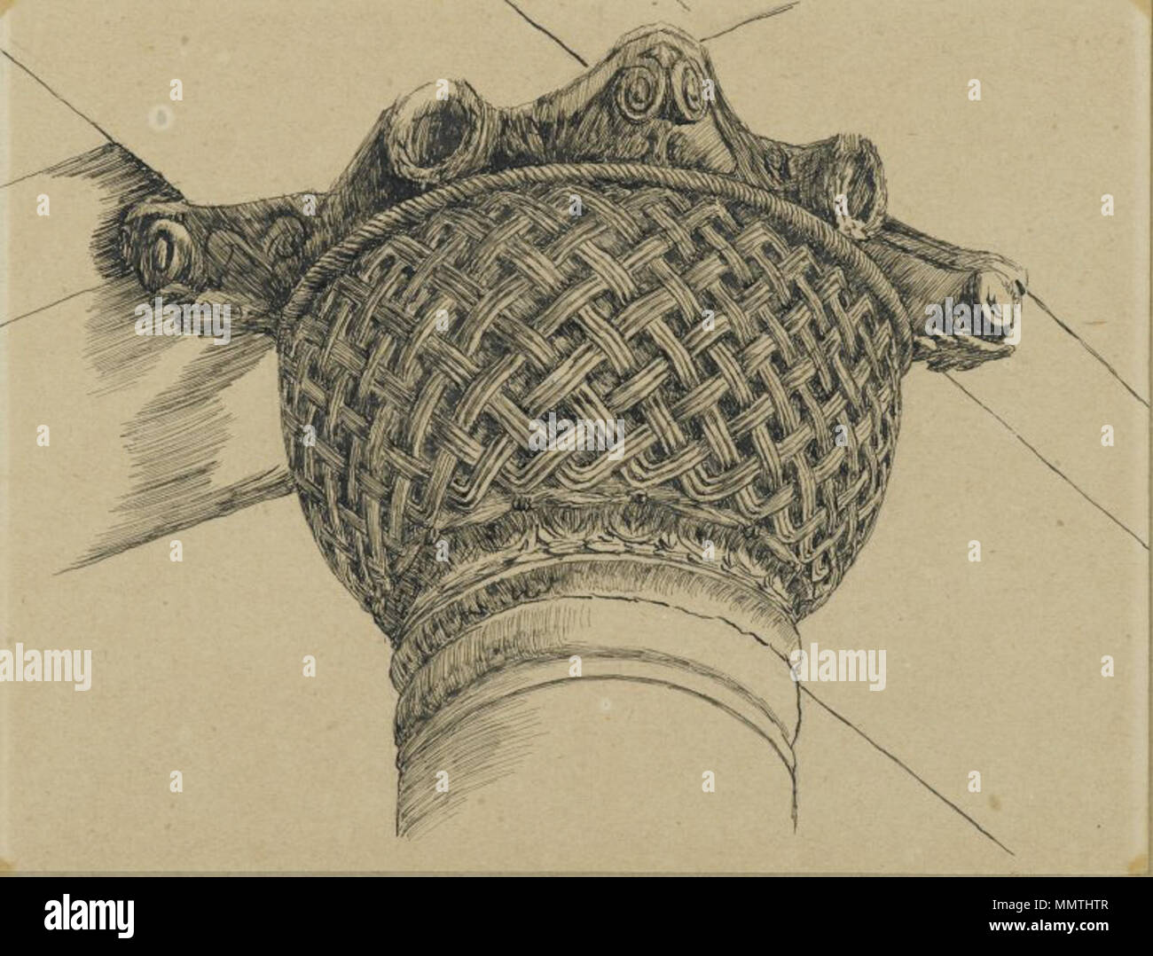 Il Brooklyn Museum - capitale dalla moschea di El-Aksa (Chapiteau de la mosquée d'El Aksa) - James Tissot Foto Stock