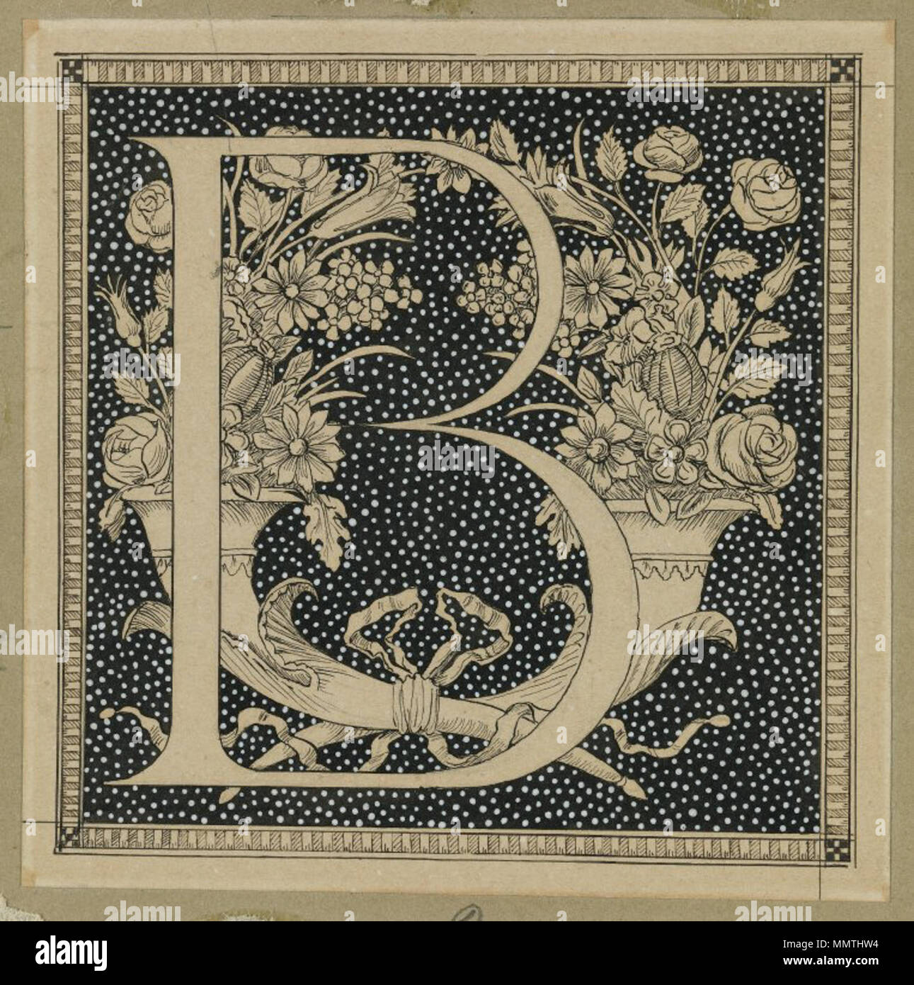 Lettera maiuscola B. tra 1886 e 1894. Il Brooklyn Museum - Lettera B maiuscola - James Tissot Foto Stock