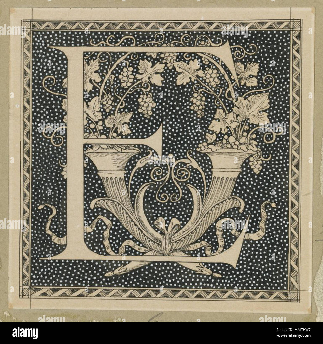Lettera maiuscola E. tra 1886 e 1894. Il Brooklyn Museum - Lettera Maiuscola E - James Tissot - 2 Foto Stock