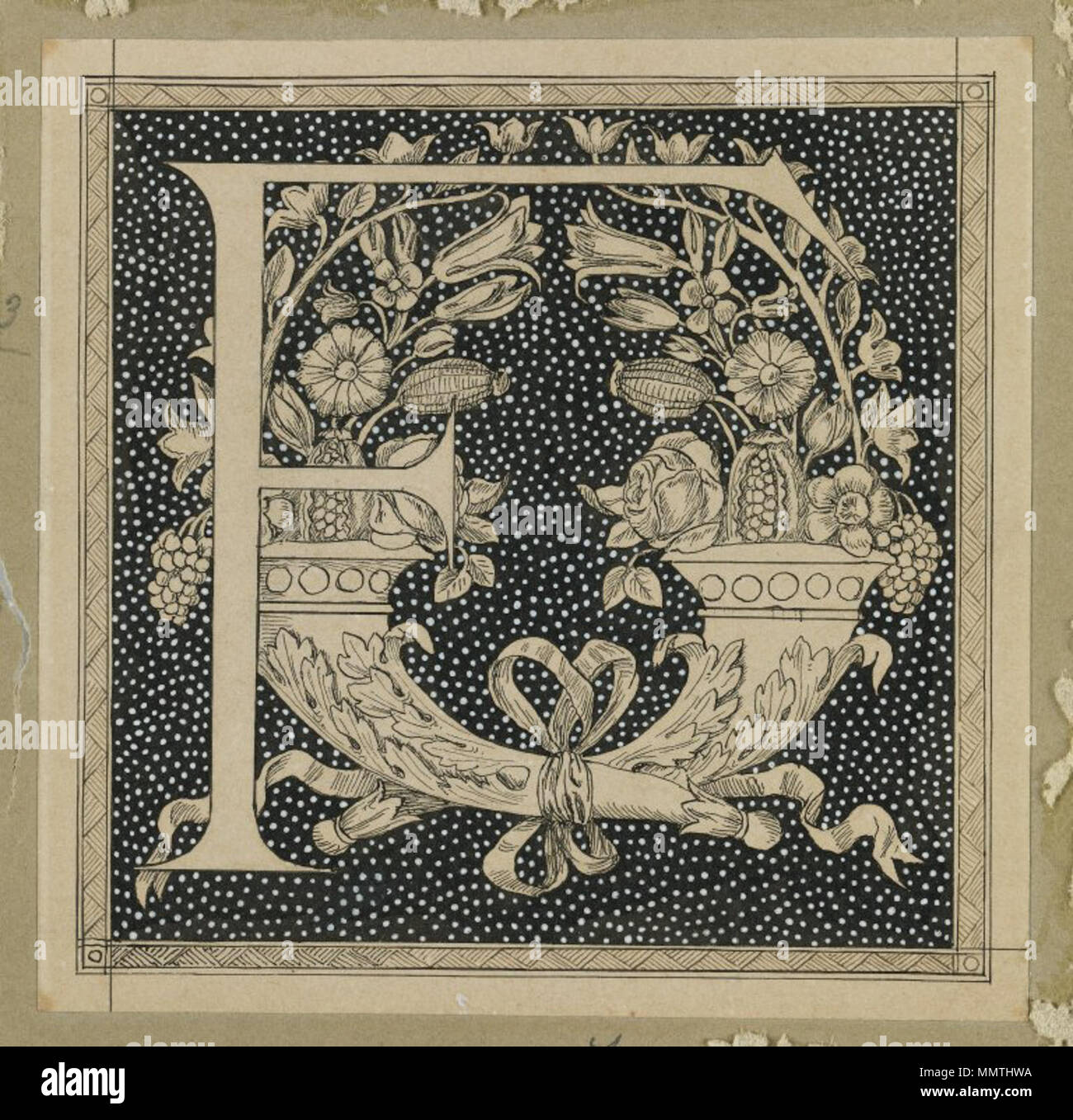 Lettera maiuscola F. tra 1886 e 1894. Il Brooklyn Museum - lettera F maiuscola - James Tissot Foto Stock