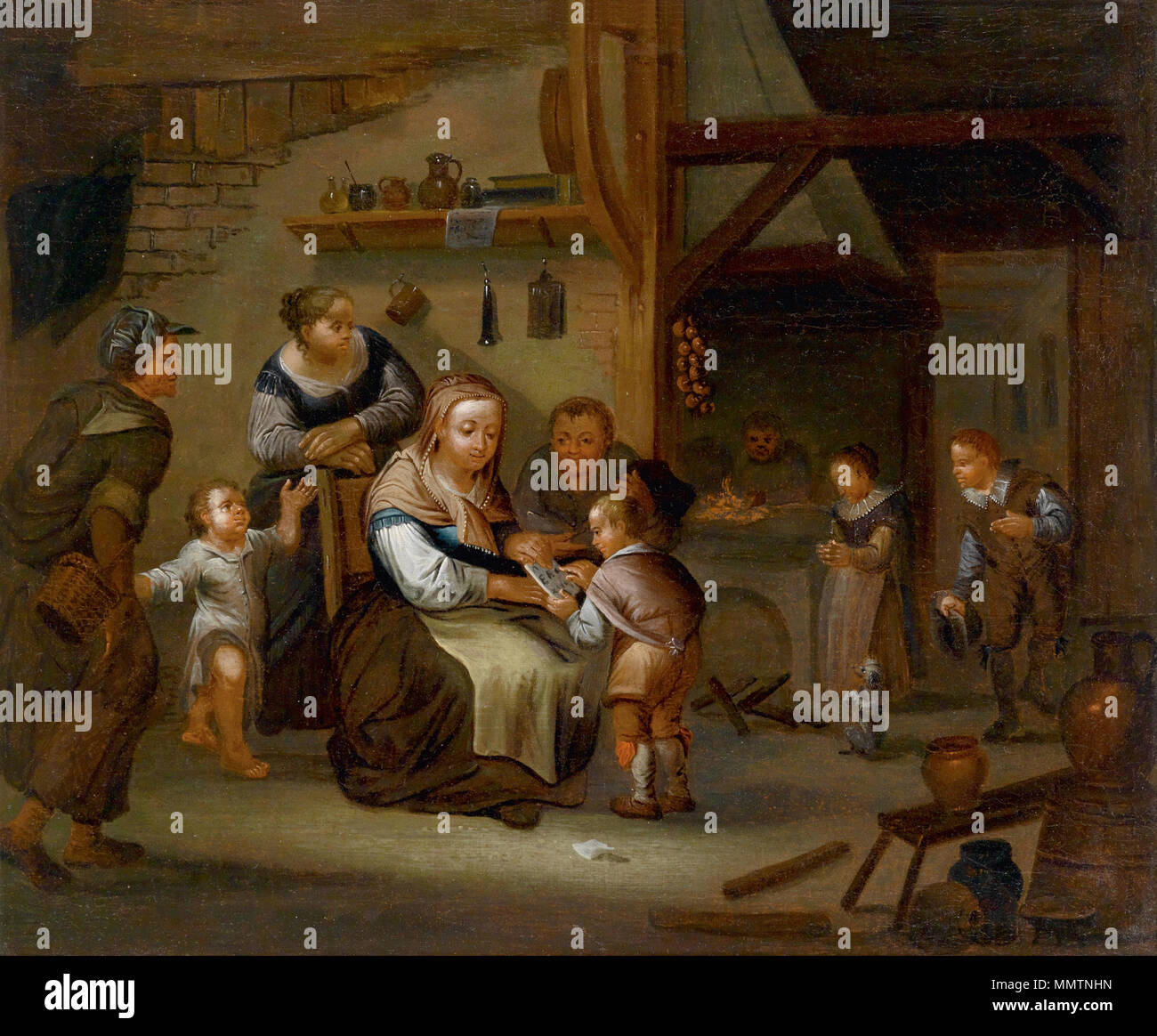 Bäuerliches Interieur D18JH Foto Stock