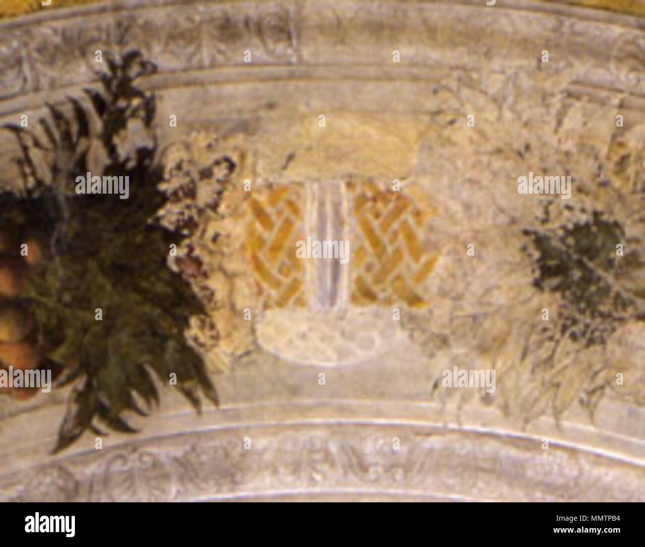 . Oculo: dettaglio fotocamera picta - soffitto. Tra il 1465 e il 1474. Fotocamera picta, oculo, dettaglio 02 Foto Stock