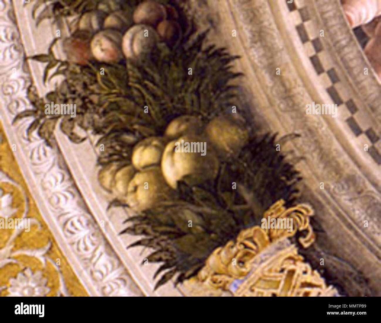 . Oculo: dettaglio fotocamera picta - soffitto. Tra il 1465 e il 1474. Fotocamera picta, oculo, dettaglio 07 Foto Stock