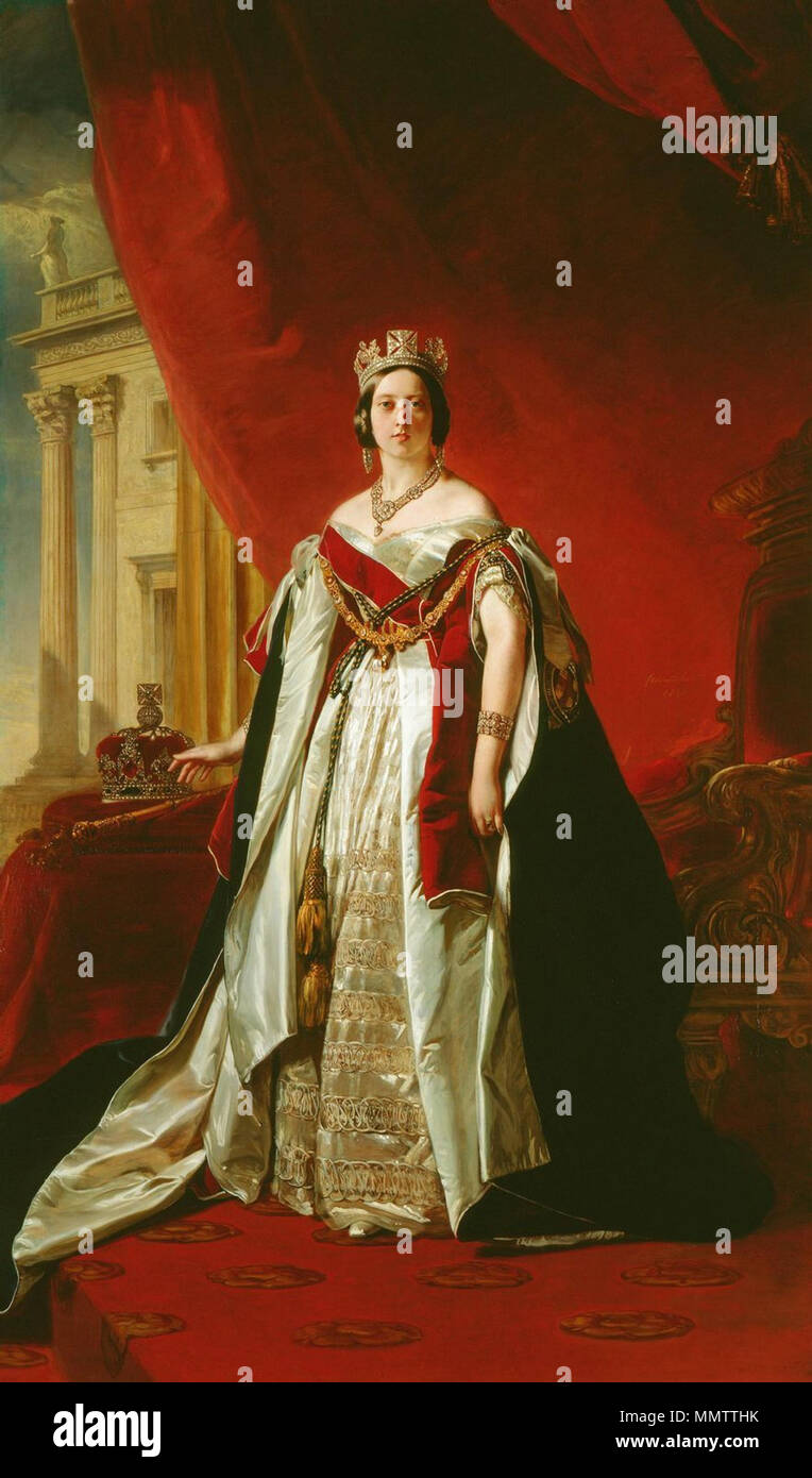 Inglese: letto Queen Victoria (1819-1901) Nederlands: Victoria van het Verenigd Koninkrijk (1819-1901) . 1843. La regina Victoria 1843 Foto Stock