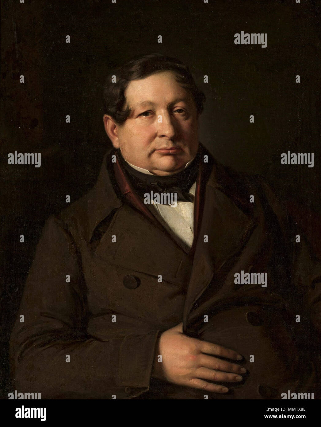Ritratto dell'artista il Padre Jakub Simmler (1791-1872). 1847. Simmler ritratto dell'artista il padre Foto Stock