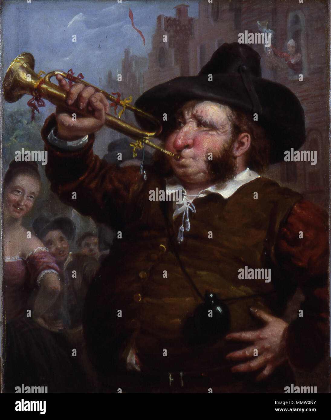 37.101 Charles Loring Elliott (American, 1812-1868). "Anthony Van Corlear", 1858, olio su tela. Walters Art Museum (37.101): acquisita da William T. Walters, 1858. Charles Loring Elliott - Anthony Van Corlear - Walters 37101 Foto Stock