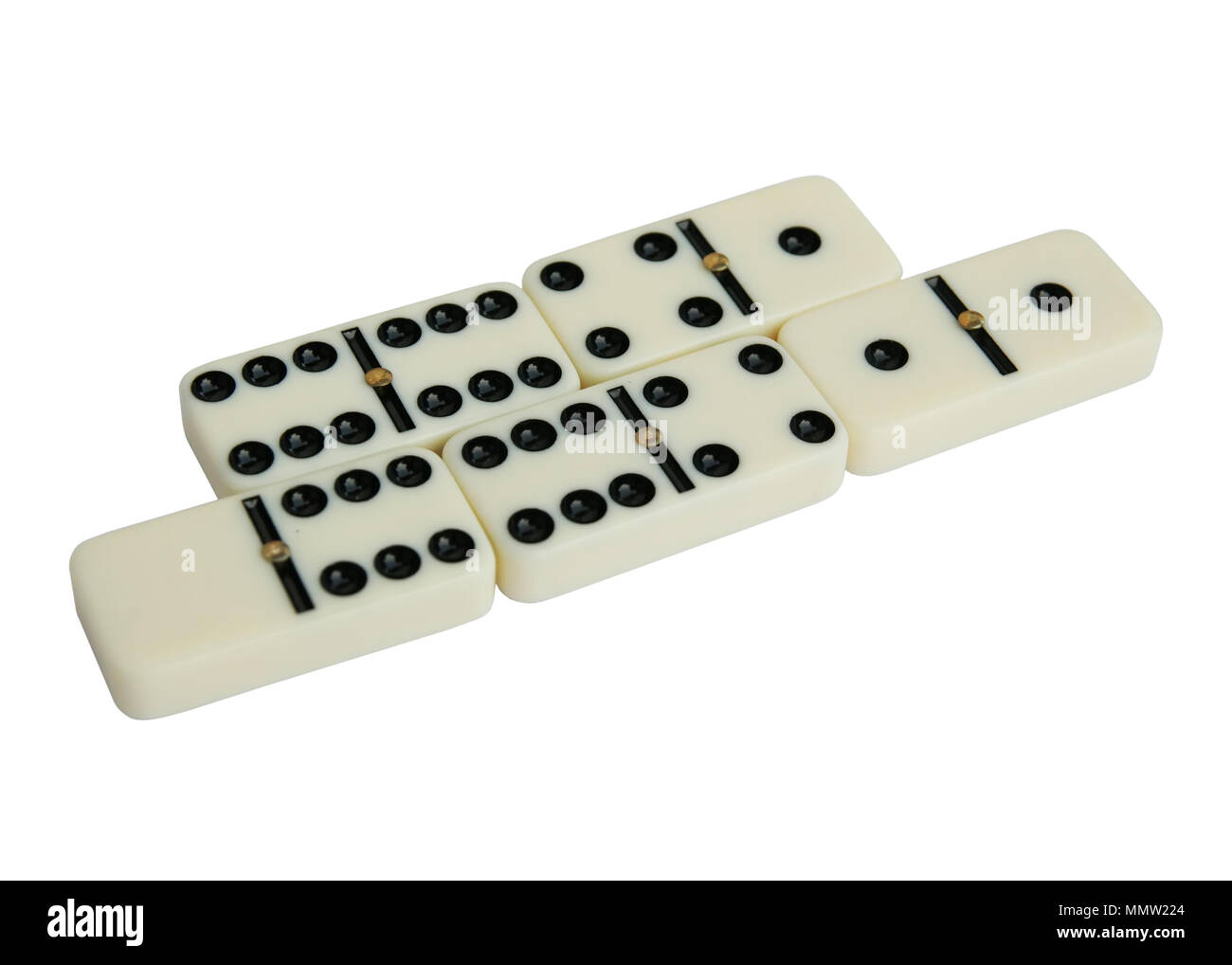 Il marmo bianco di domino. Marmo bianco fatta Domino's. Foto Stock
