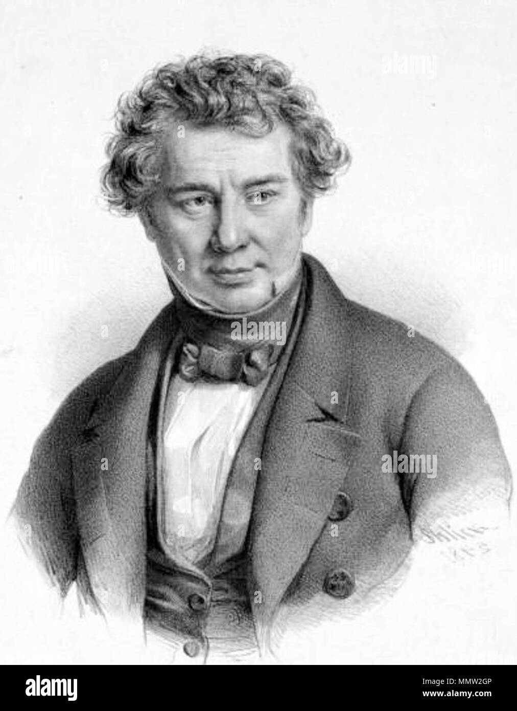 . Deutsch: Agosto Pohlenz (1790-1843), deutscher Komponist und Gesangslehrer und Gewandhauskapellmeister von 1827 bis 1835. Litografie von Gustav Schlick[1] inglese: conduttore tedesco, organista e compositore Christian August Pohlenz (1790-1843). . 1843. Christian August Pohlenz Foto Stock