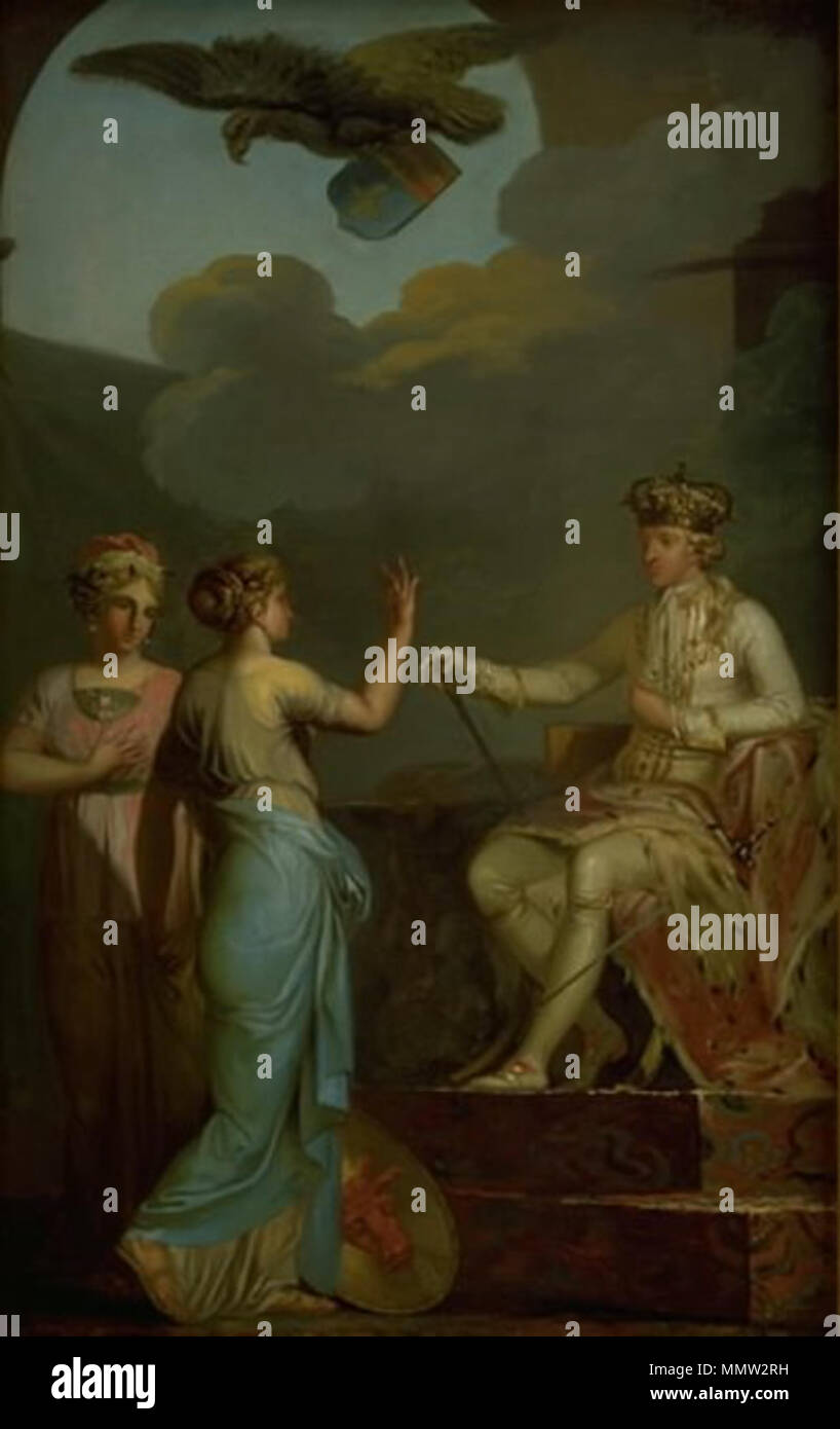 . Christian VII di Danimarca attribuito a Nicolai Abildgaard Christian VII forener den hertugelige med den kongelige del af Holsten ho 1767. 179 . Nicolai Abildgaard (1743-1809) Descrizione pittore danese, designer e architetto, scultore e docente universitario Data di nascita e morte 11 Settembre 1743 4 Giugno 1809 Luogo di nascita e morte Copenhagen Copenhagen periodo di lavoro romanticismo la posizione di lavoro di Copenaghen (1764); Roma (1772 - 1777) Autorità di controllo : Q319854 VIAF:?ISNI 10020076:?0000 0001 1037 9358 ULAN:?500023457 LCCN:?n80049733 WGA:?ABILDGAARD, Nicolai WorldCat Christian7denmarkabild Foto Stock