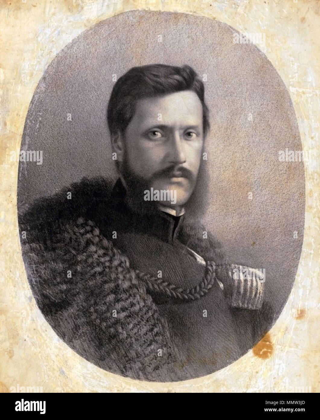 . Română: Portretul lui Alexandru Ioan Cuza - Muzeul de Istorie 'Paolo Păltănea' Galați . 1859. Constantin I. St?ncescu (1837-1909) nomi alternativi Constantin St?ncescu Descrizione pittore rumeno Data di nascita e morte 20 Ottobre 1837 8 Giugno 1909 Luogo di nascita e morte Bucharest Bucarest sede di lavoro Romania competente controllo : Q23948149 Stancescu CI - Alexandru Ioan Cuza Foto Stock