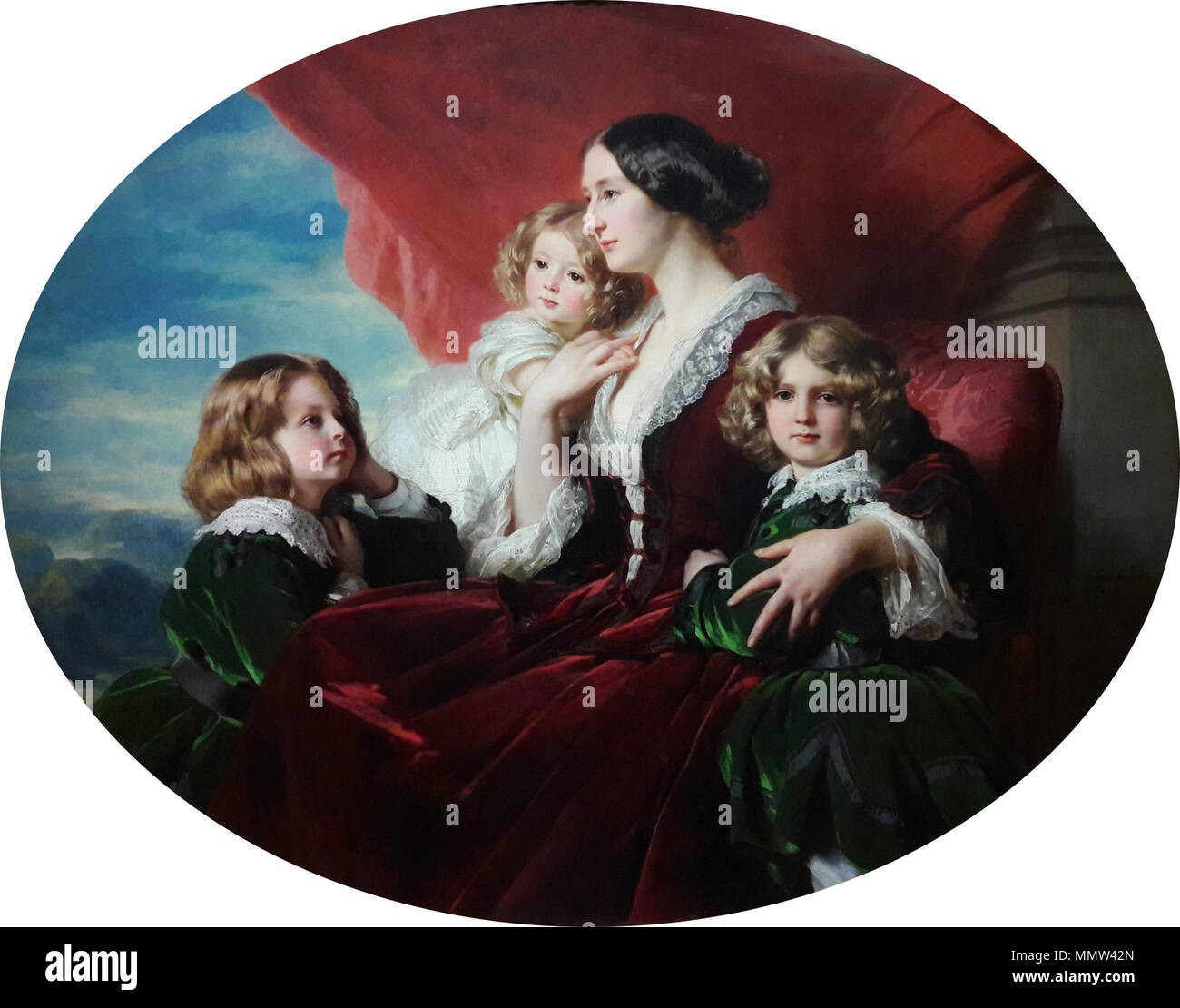 Winterhalter Eliza Krasińska con bambini 02 Foto Stock