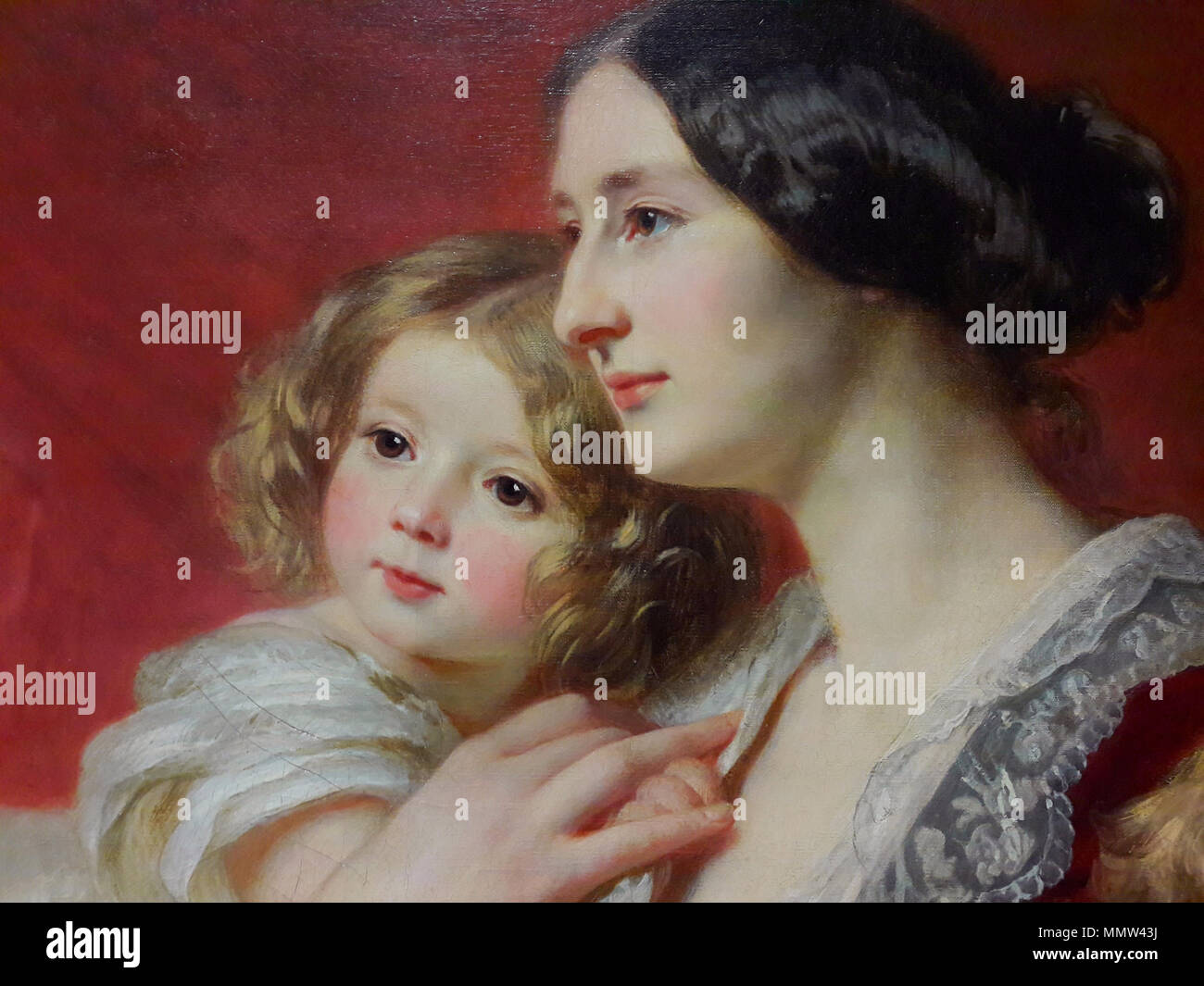 Winterhalter Eliza Krasińska con bambini (dettaglio) 02 Foto Stock