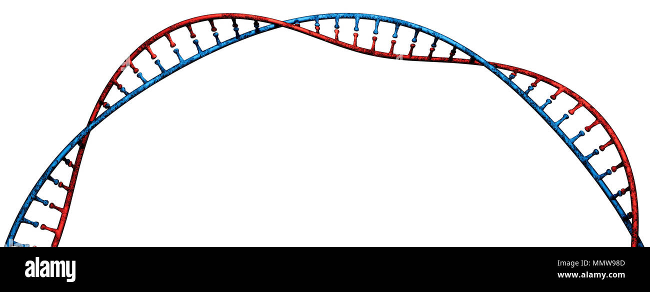 DNA, acido deossiribonucleico è un thread-come la catena di nucleotidi che trasportano le istruzioni genetiche di tutti noti organismi viventi. Elica di DNA Foto Stock