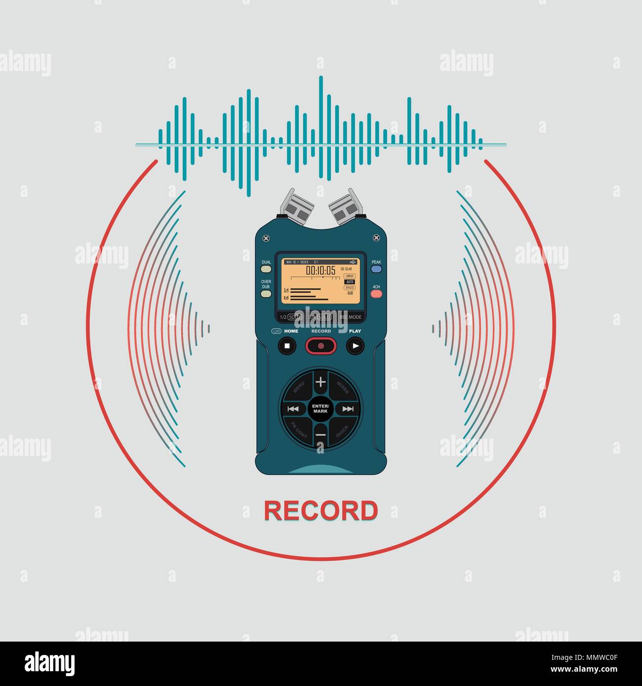 Registratore audio Sound Illustrazione Vettoriale