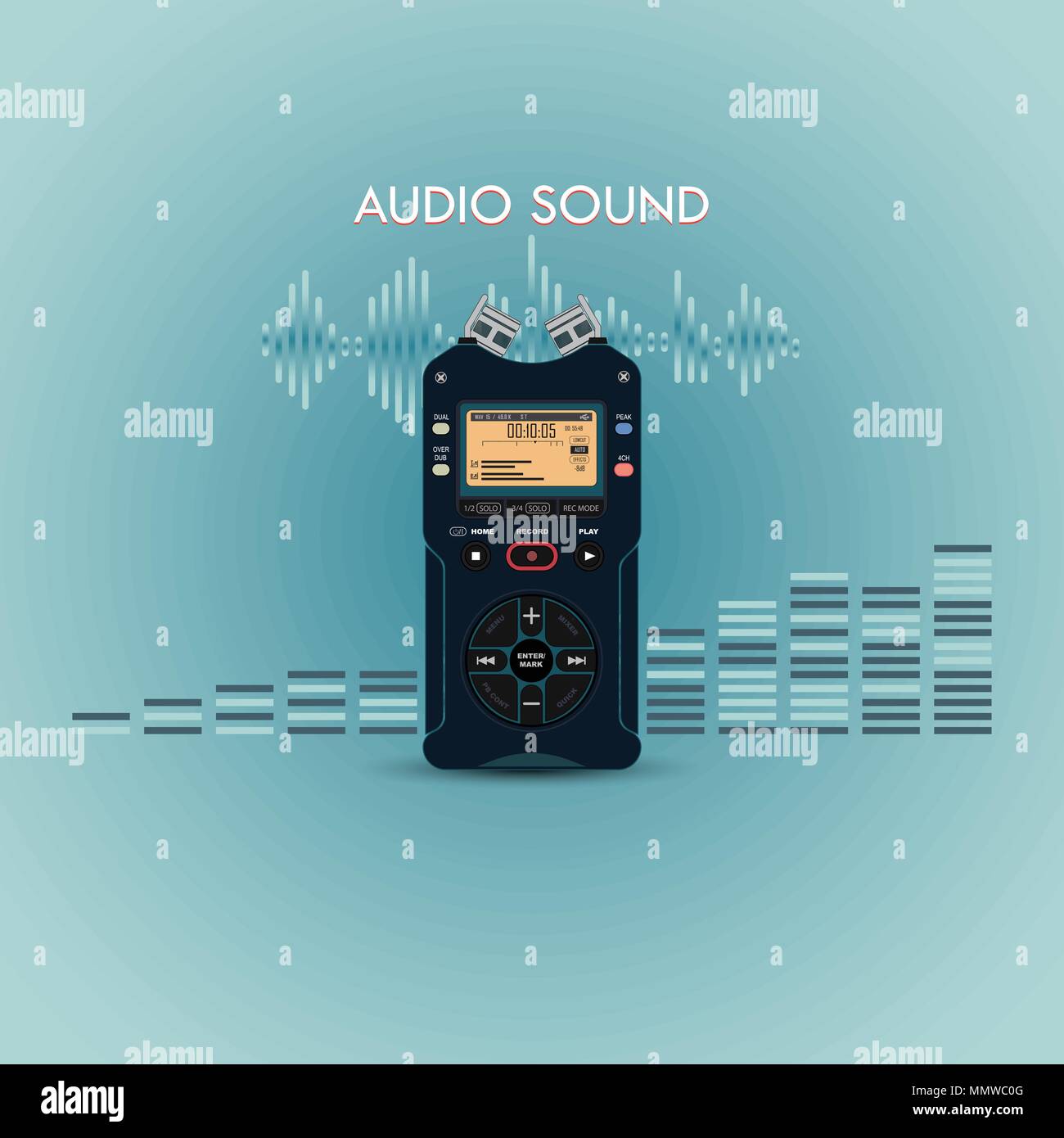 Registratore audio Sound Illustrazione Vettoriale