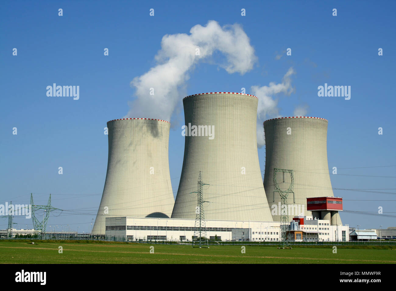 Centrale nucleare di Temelin nella Repubblica Ceca. Foto Stock