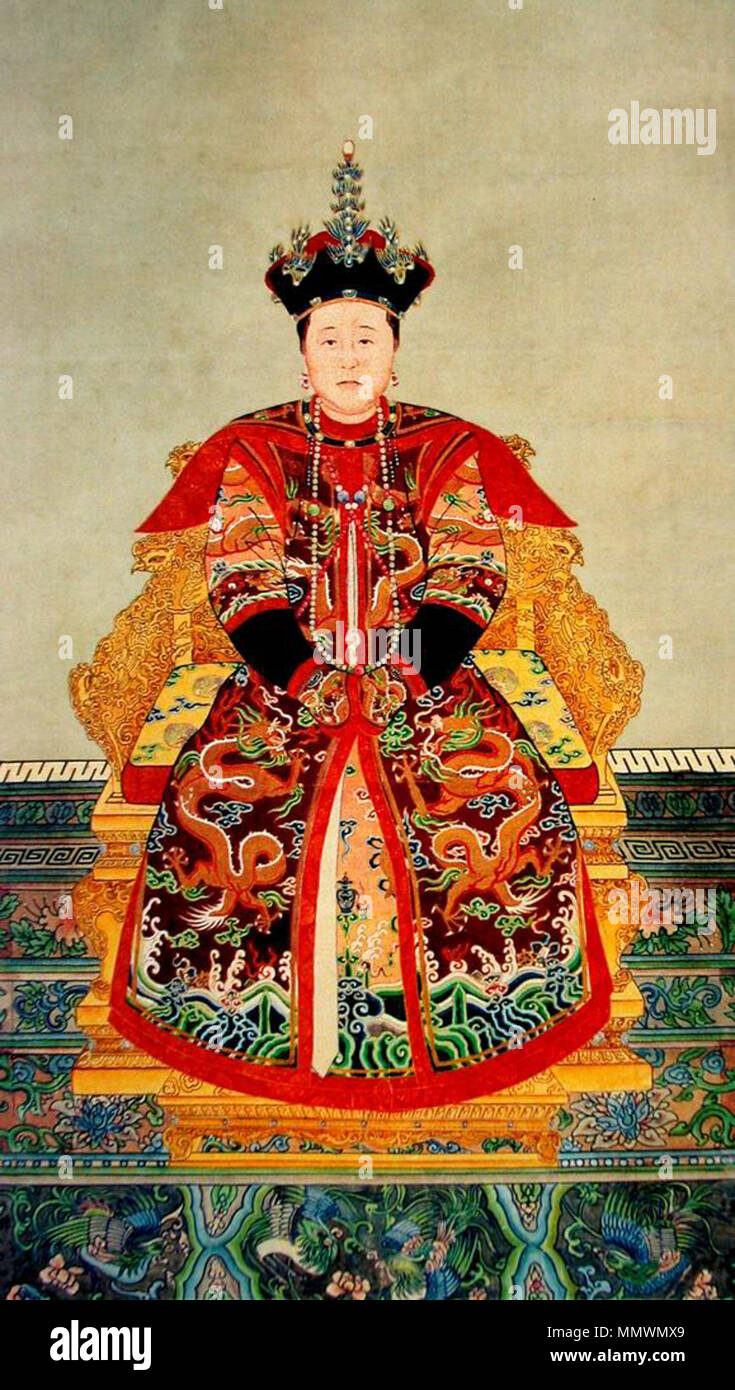 . Ritratto della Consorte Imperiale Zhuang, più tardi Imperatrice Xiao Zhuang Wen . Il XVII secolo. Palace pittore consorte Zhuang Foto Stock
