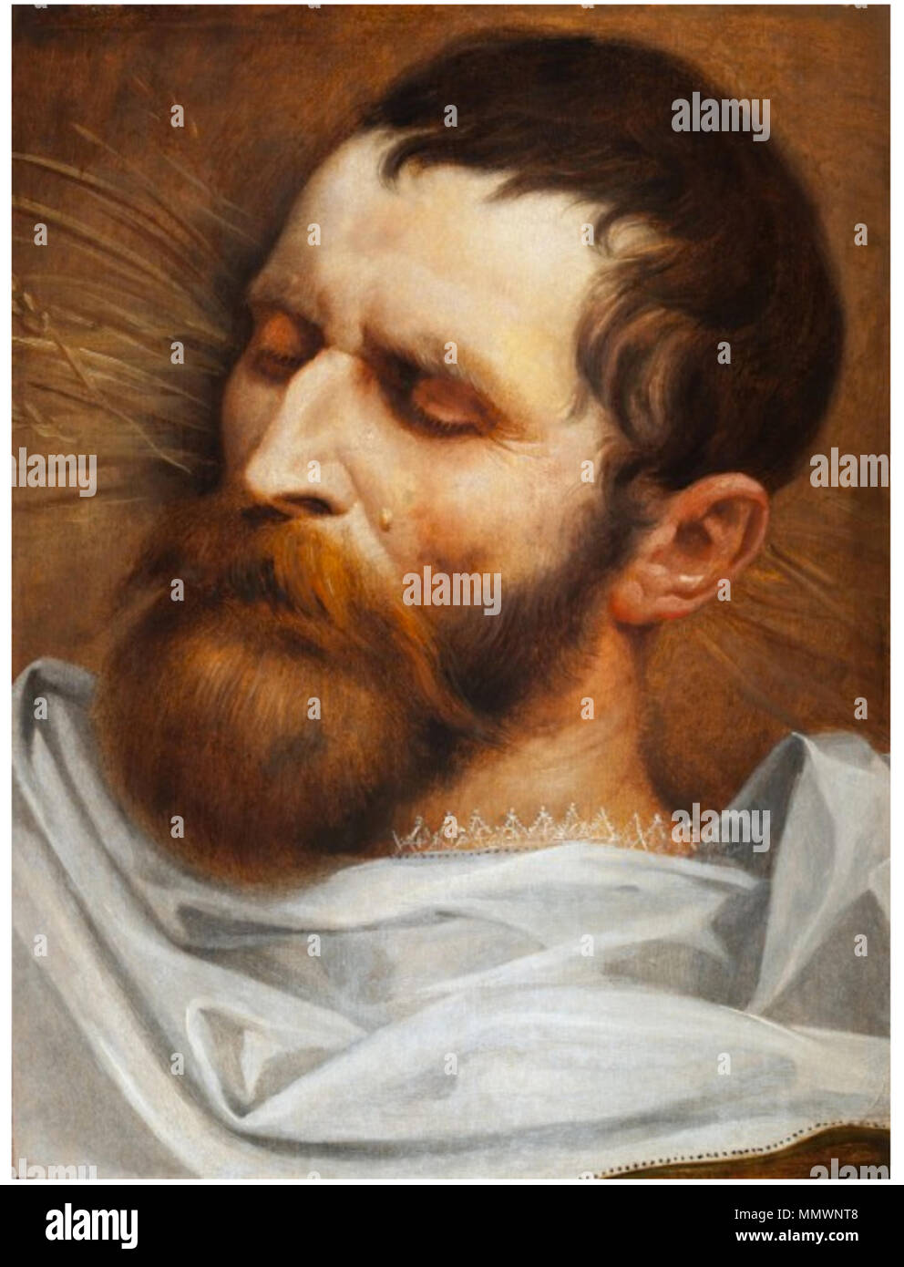 . Inglese: Cornelis de Vos, Ritratto di un uomo morto, olio su pannello, 31 x 41 cmc. 1610-20, Museo Bredius . circa 1610-20. Cornelis de Vos Cornelis de Vos - Ritratto di un uomo morto Foto Stock