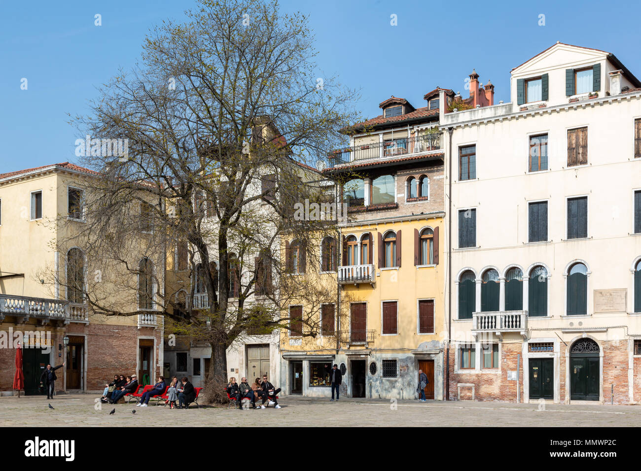 Campo San Polo, Venezia, Italia Foto Stock