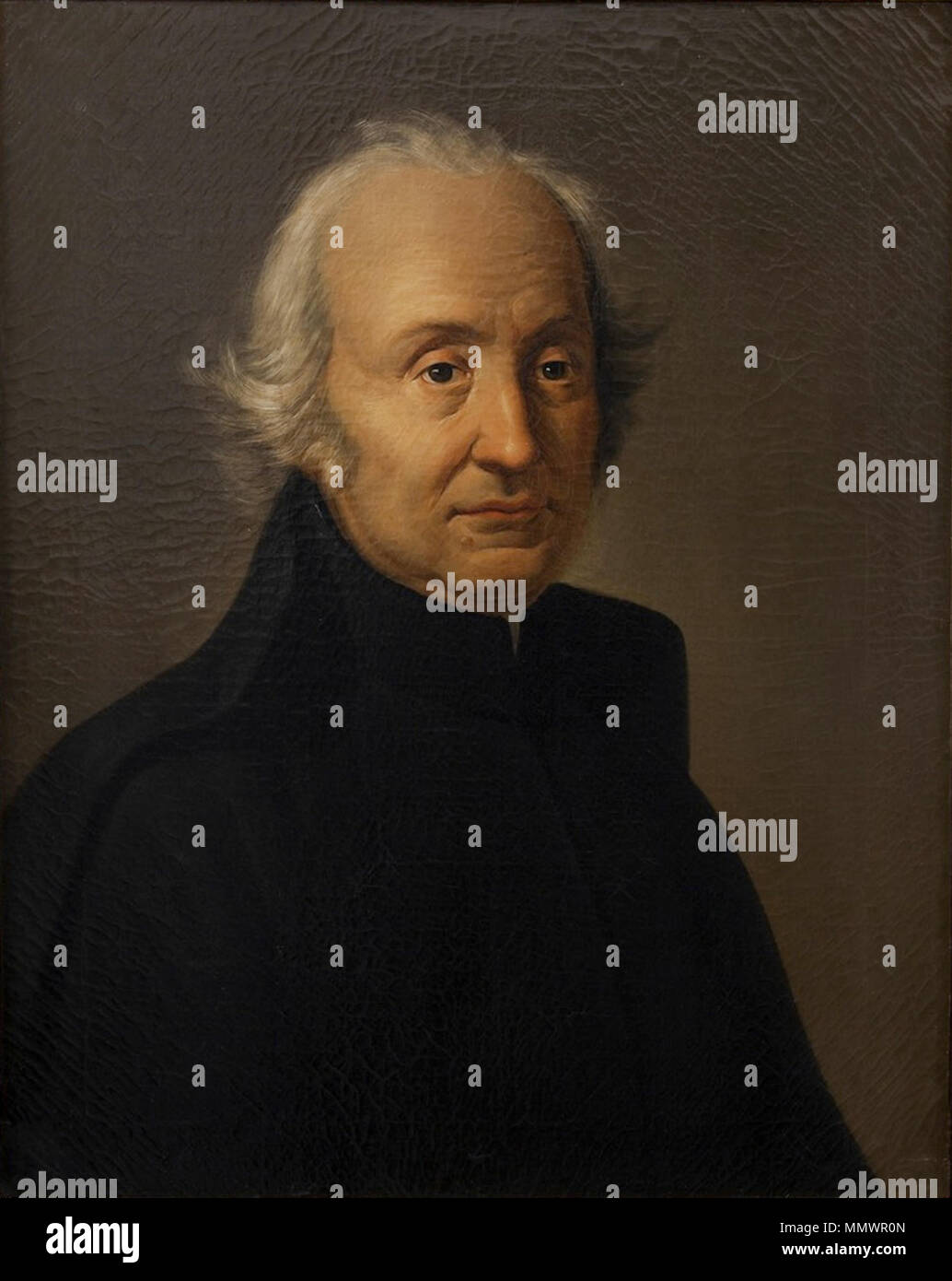 . Italiano: Ritratto dell'astronomo Giuseppe Piazzi . circa 1825. Costanzo Angelini, L'astronomo Piazzi 1825 ca Foto Stock