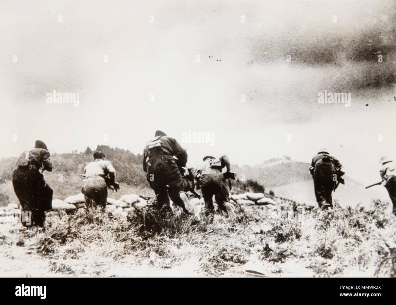Counter-Attack prima di perdere Irún ai ribelli, Irún - Google Art Project Foto Stock