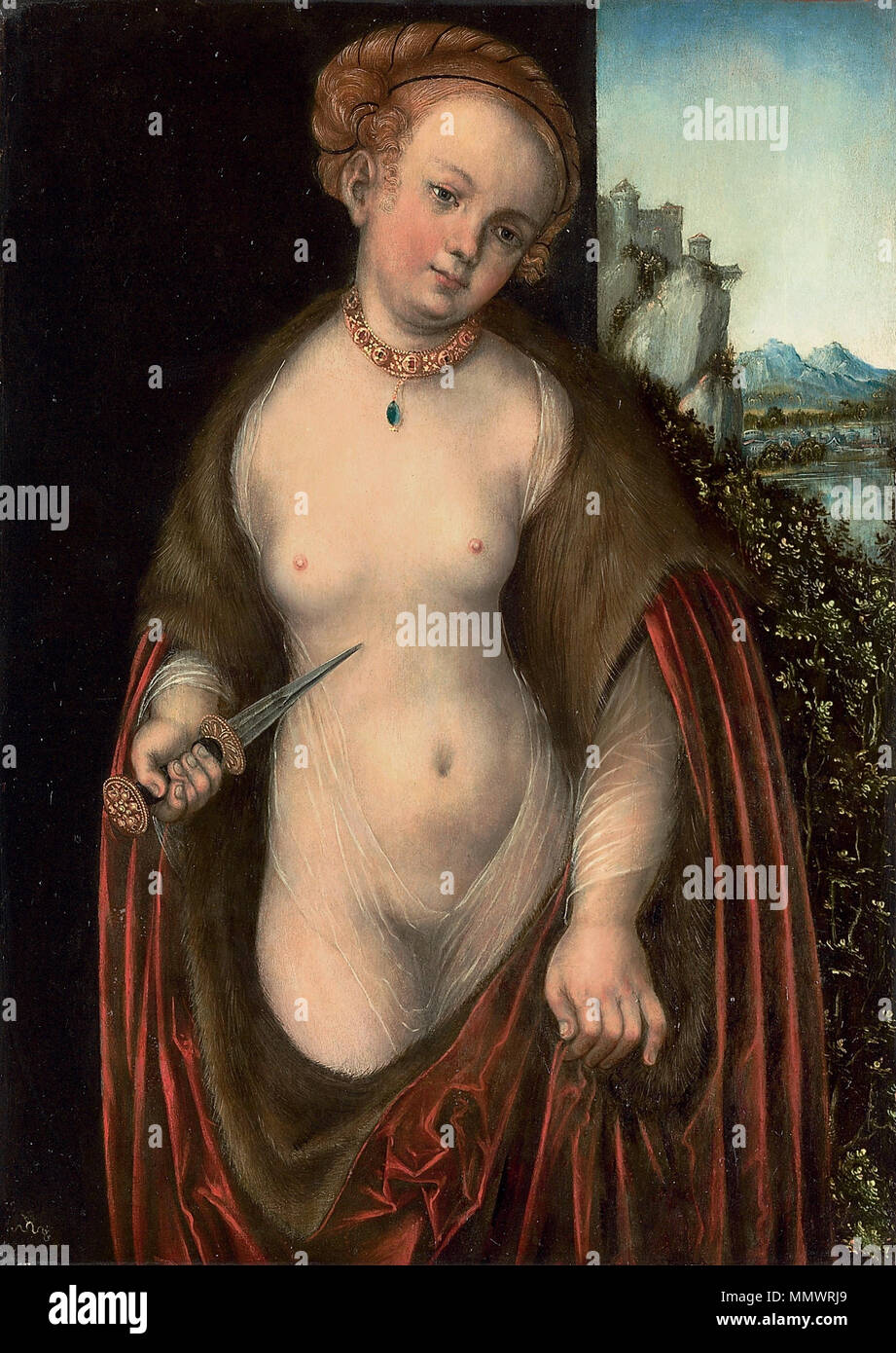 Lucas Cranach d.Ä. - Lukrezia Foto Stock