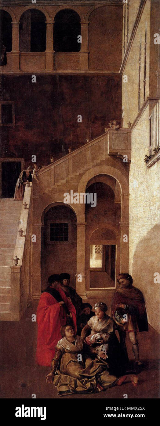 Il miracolo della reliquia della Santa Croce. Tra il 1505 e il 1510. Benedetto Diana - Il miracolo della reliquia della Santa Croce - WGA6329. Foto Stock