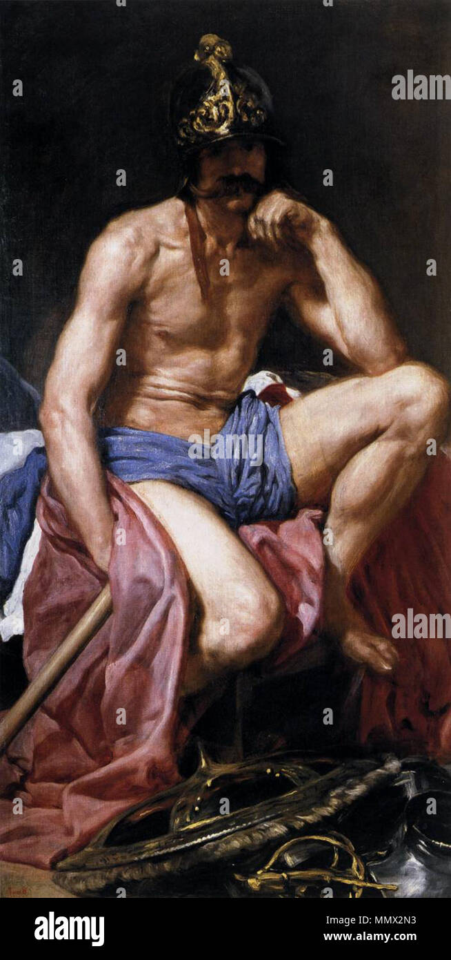 Diego Velázquez - Marte, il dio della guerra - WGA24429 Foto Stock