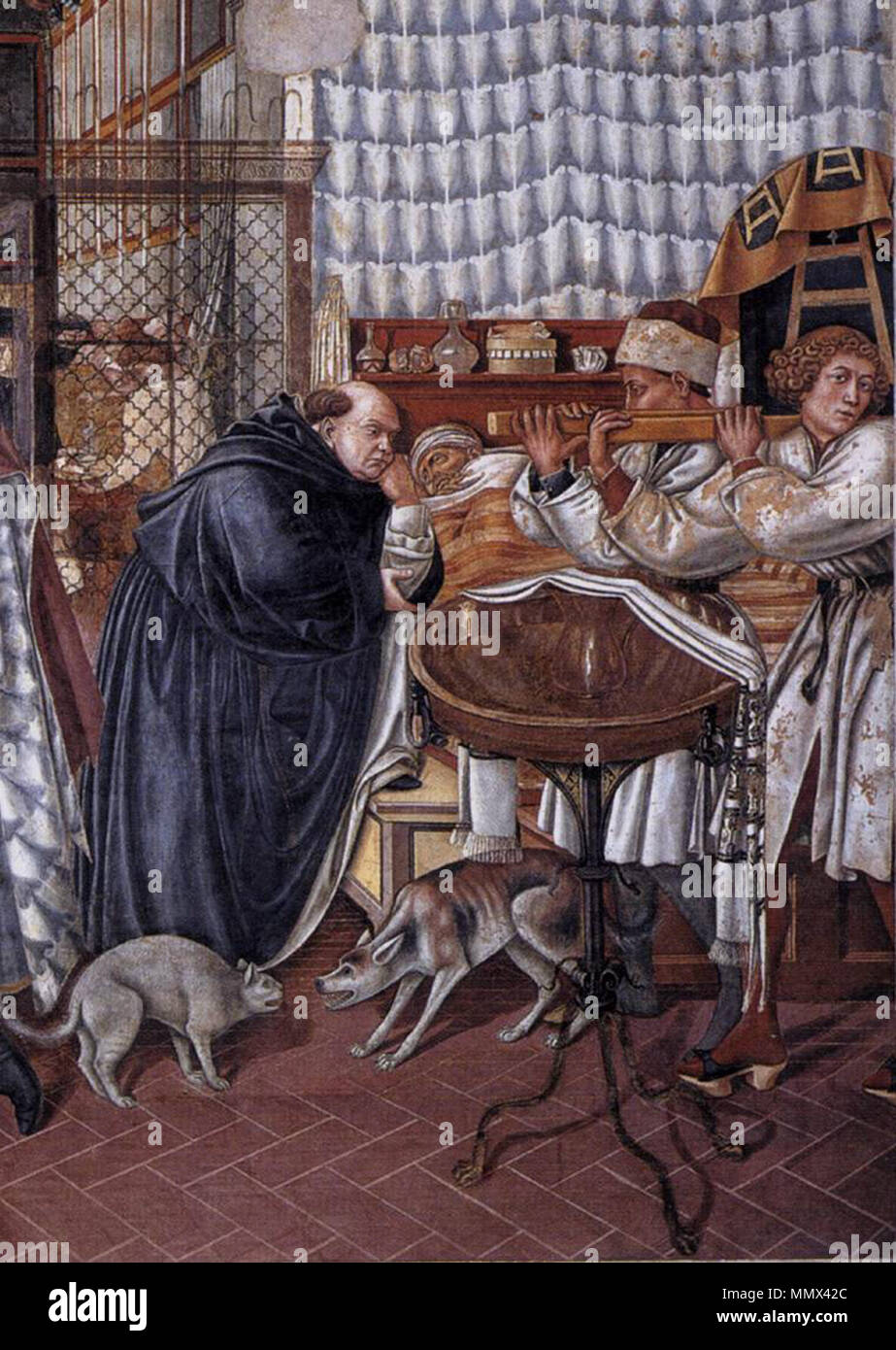 La cura dei malati (dettaglio). tra il 1441 e il 1442. Domenico di Bartolo - Cura dei Malati (dettaglio) - WGA06418 Foto Stock