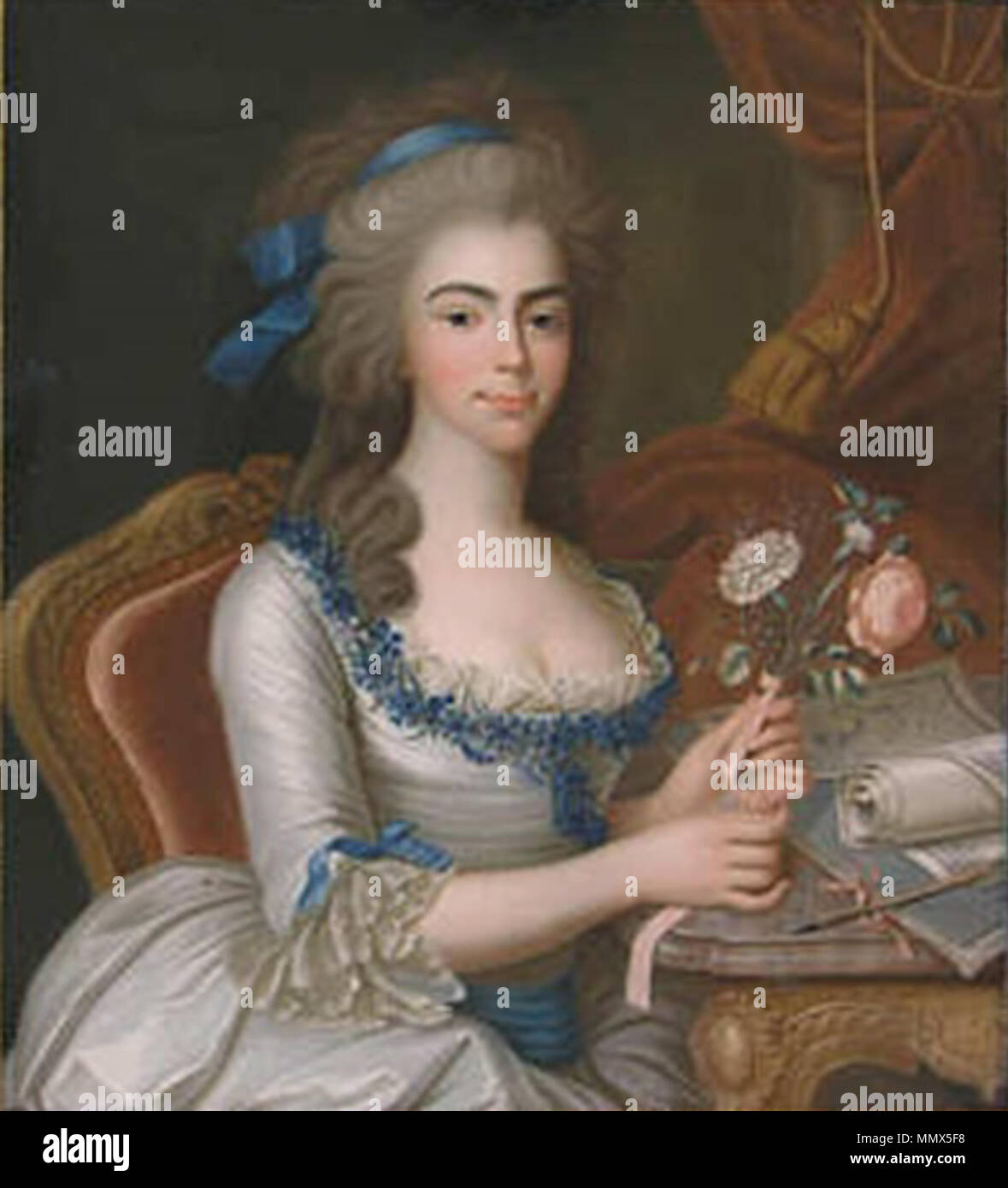 . Augusta Wilhelmine di Hesse-Darmstadt (1765-1796) . circa 1785. Dryander - Augusta Wilhelmine di Hesse-Darmstadt Foto Stock