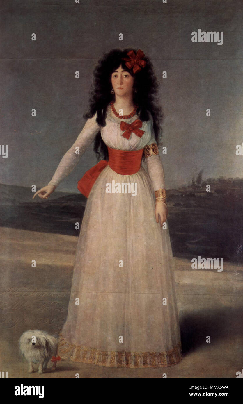 La duchessa di Alba / La duchessa Bianca. 1795. La duchessa di Alba o la duchessa Bianca da Goya Foto Stock