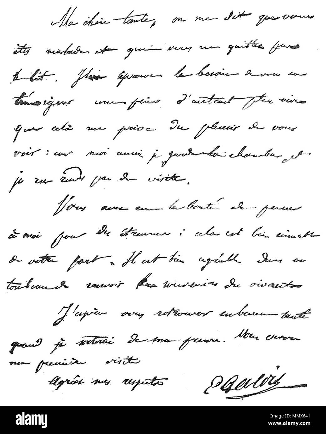 Dupuy - La vie d'Évariste Galois-pagina50-lettre Foto Stock