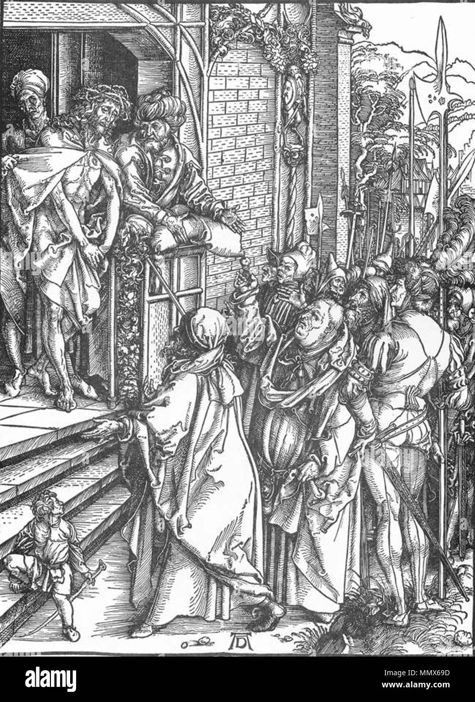 Inglese: la grande passione: 4. Ecce Homo . circa 1499. Durer, la grande passione 04 Foto Stock