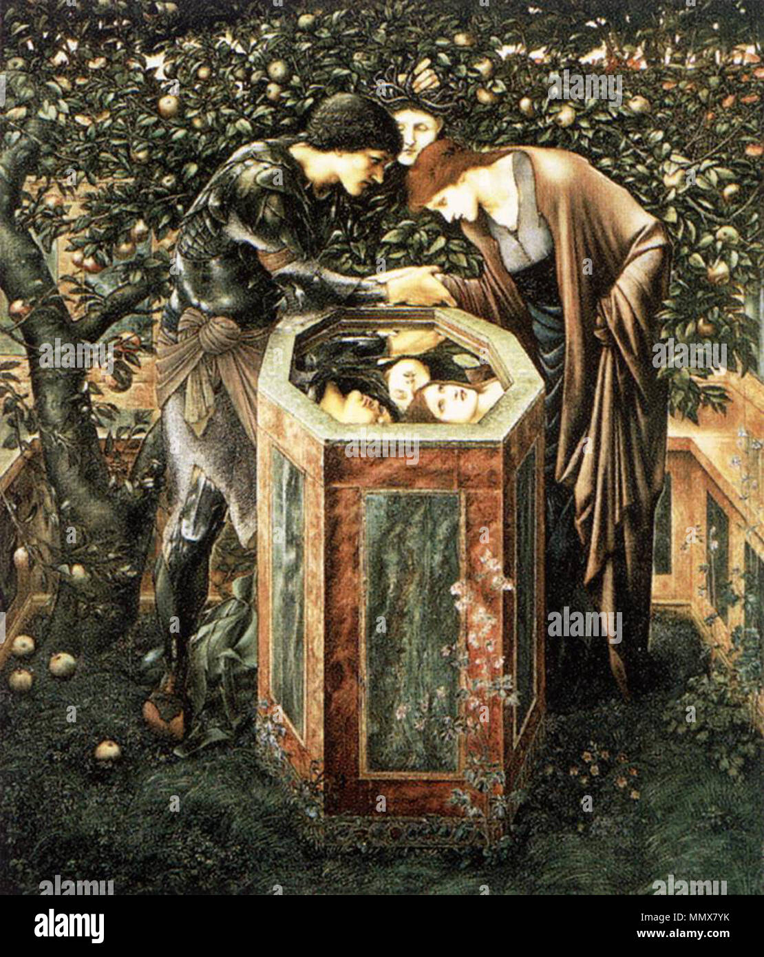 La testa funesta. Tra il 1886 e il 1887. Edward Burne-Jones - La malefica testa - WGA03704 Foto Stock
