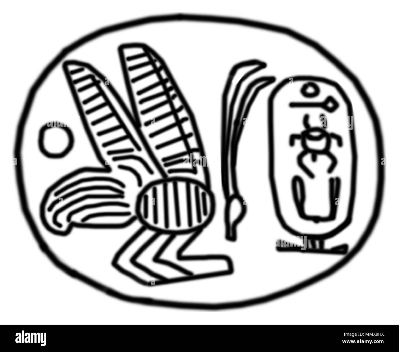 57.1530.13 egiziano Scarabeo - da Egyptian-Style Collana - Walters 57153013 - impressione Foto Stock