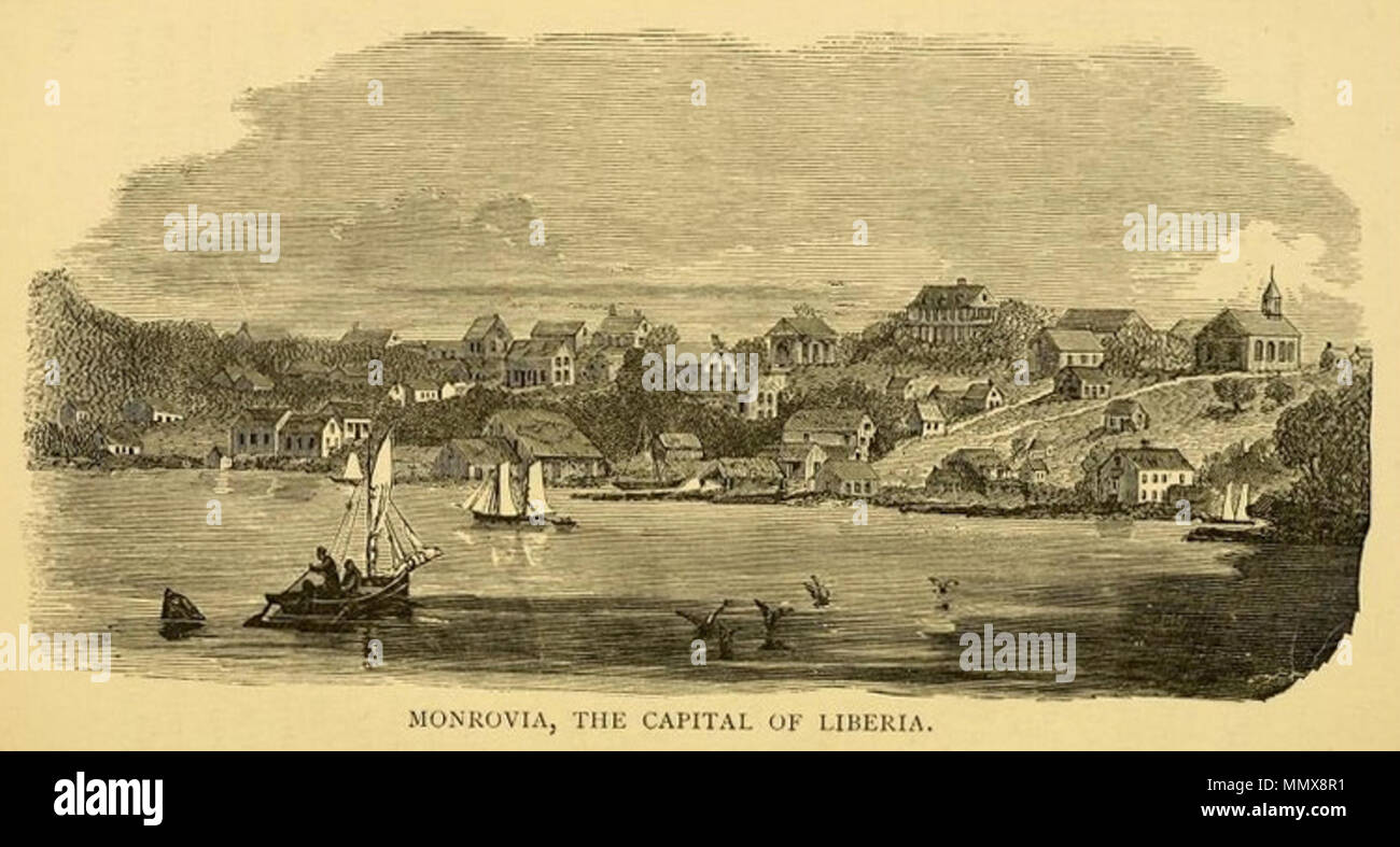 Monrovia, capitale della Liberia. 1886. STEWART(1886) Monrovia, capitale della Liberia Foto Stock
