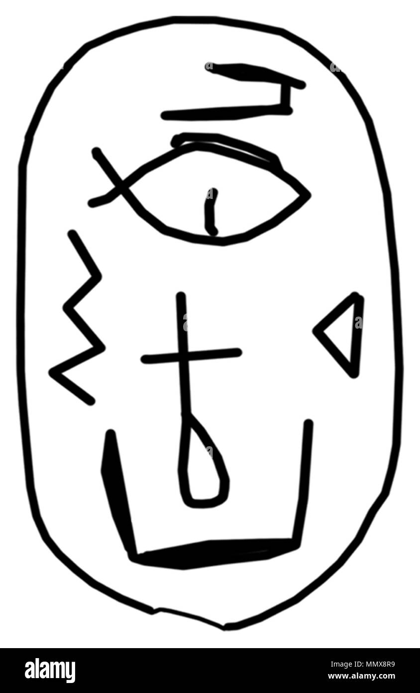 42.66 Anonimo (egiziano). 'Scarab con il nome di Remen", 746-655 A.C. verde scuro Jasper. Walters Art Museum (42.66): acquistato da Henry Walters. - Egiziano scarabeo con il nome di Remen - Walters 4266 - Parte inferiore Foto Stock