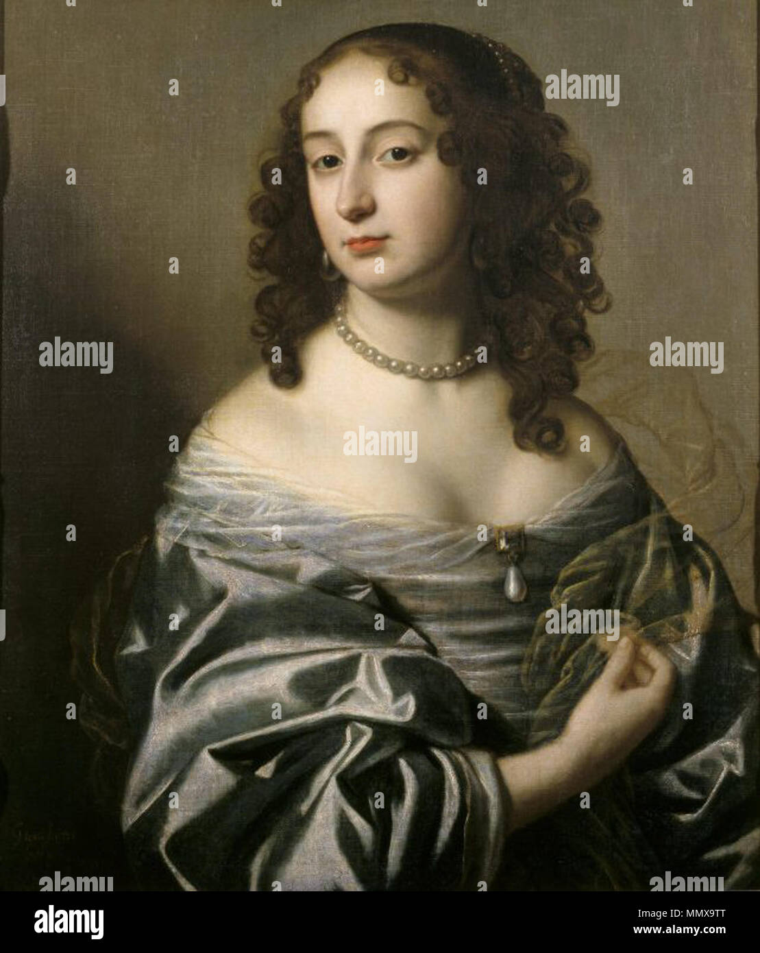 . Inglese: Electress Sophia, Principessa Palatine, Consorte del Sig. Ernest Augustus, Elettore di Hannover (1630-1714) Principessa SOPHIA da Gerard van Honthorst (1590-1656) a Ashdown House Electress Sophia, Principessa Palatino Foto Stock