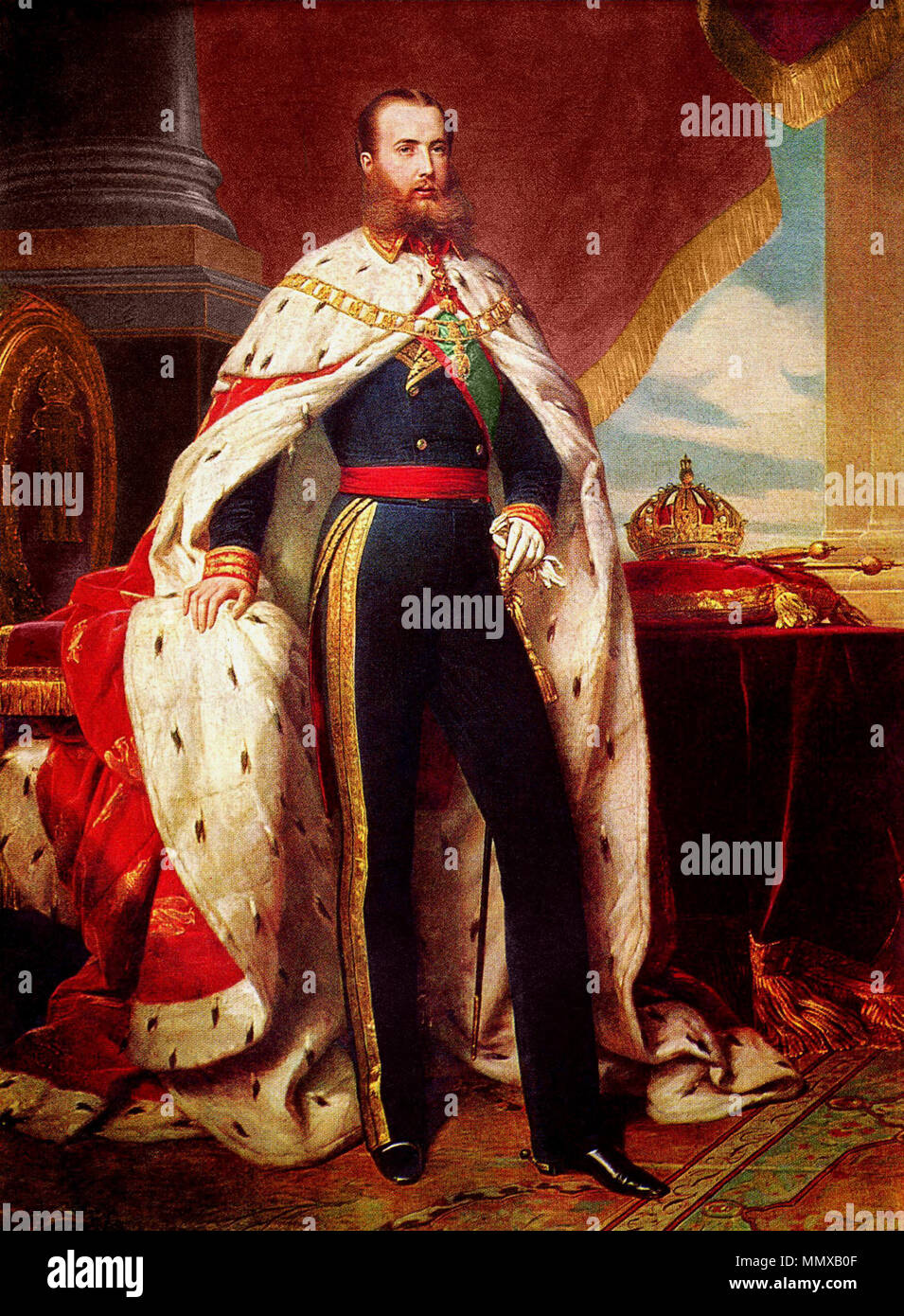 Ritratto di Massimiliano I del Messico (1832-1867). 1864. Emperador Maximiliano I de Mexico Foto Stock