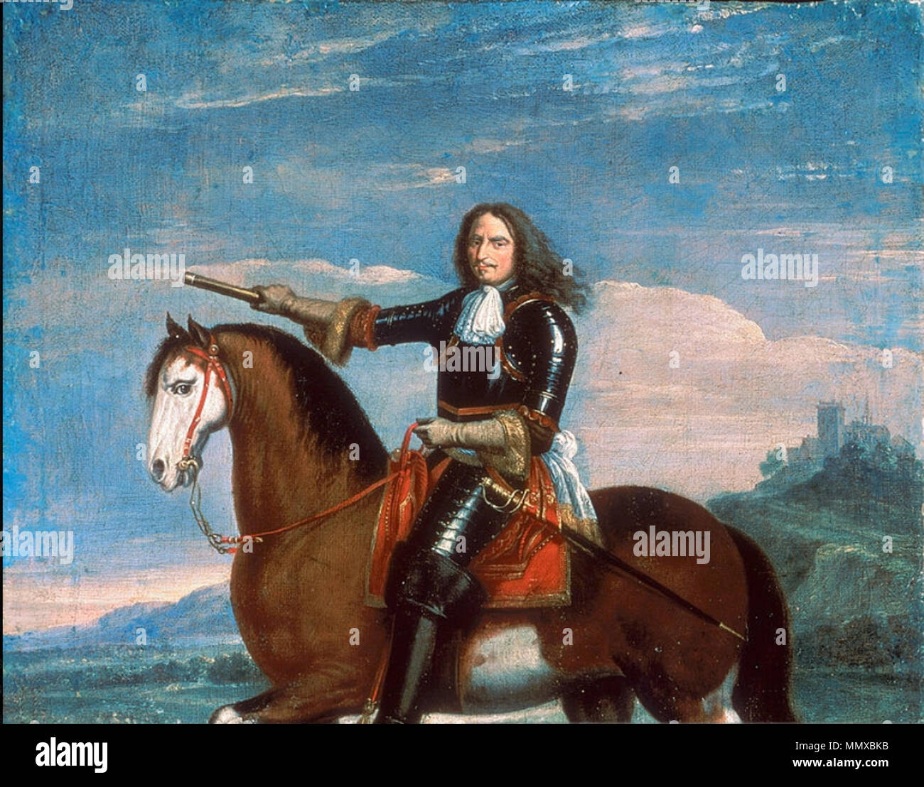 Ritratto equestre di Henri de la Tour d'Auvergne, Vicomte de Turenne (1611-1675) Foto Stock