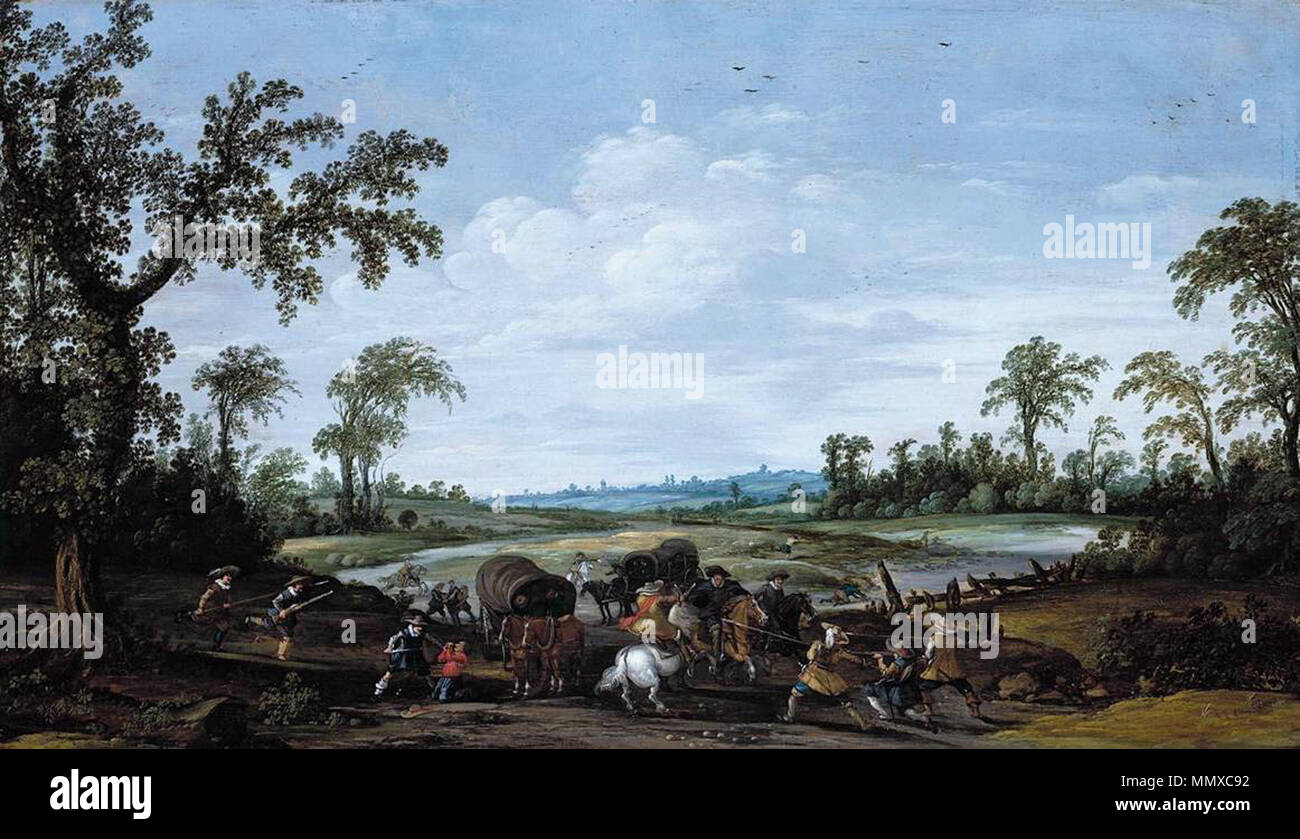 Banditi attaccando una carovana di viaggiatori. Tra il 1627 e il 1629. Esaias van de Velde 003 Foto Stock