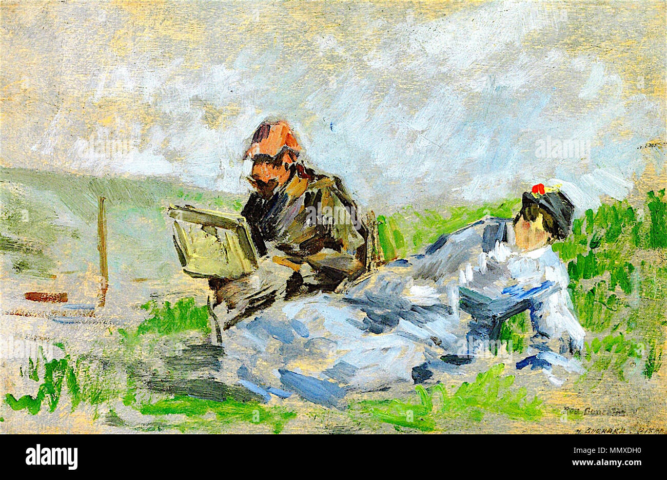 Eva Gonzalès - Le peintre et le modèle Foto Stock