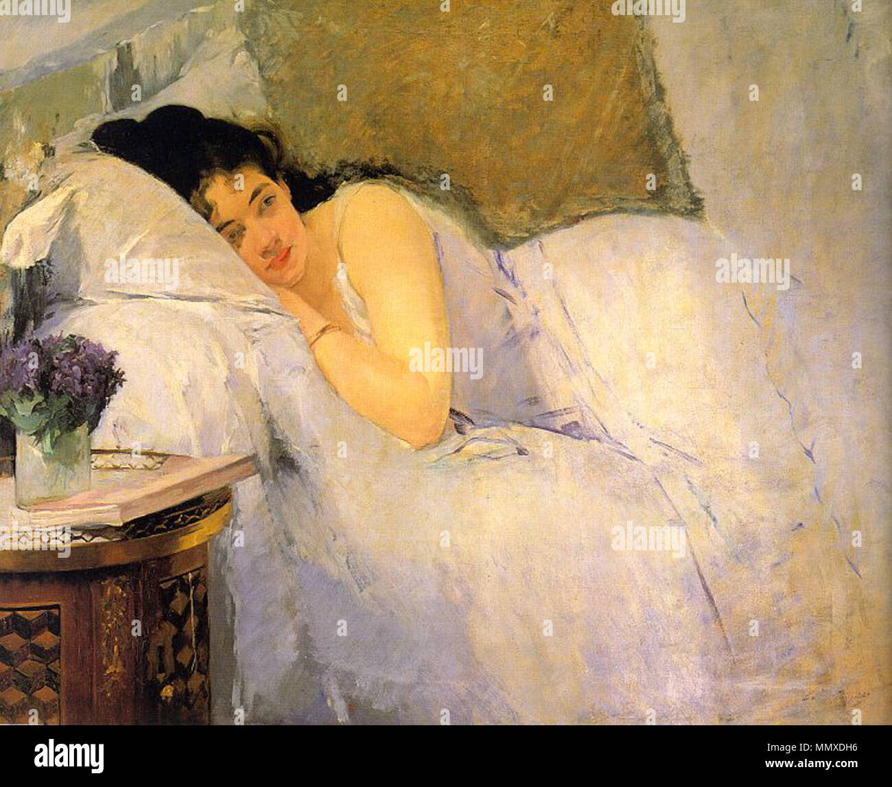 Eva Gonzalès - risveglio mattutino Foto Stock