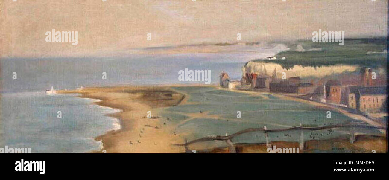 Eva GonzalÈs - Plage de Dieppe vue depuis la falaise Ouest Foto Stock